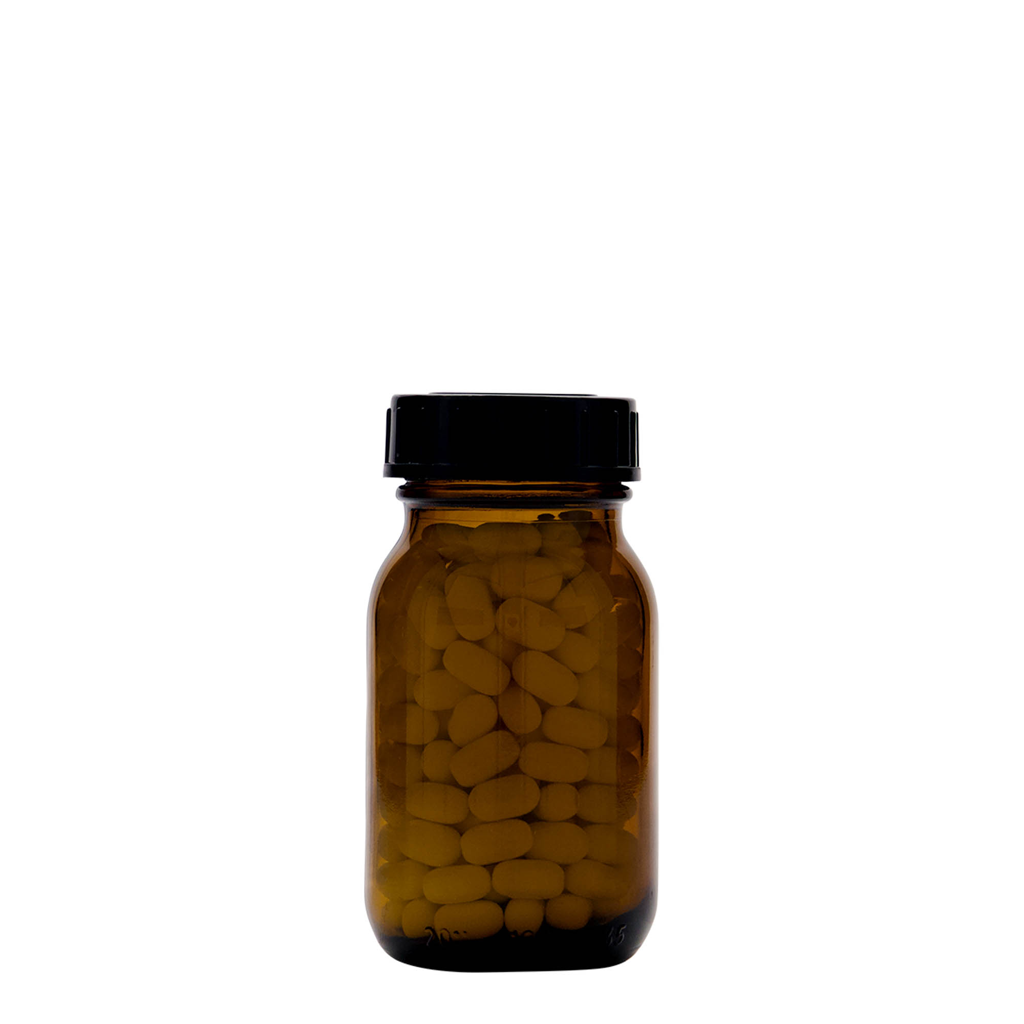 100 ml Weithalsglas, braun, Mündung: DIN 40 100 ml Weithalsglas, braun, Mündung: DIN 40