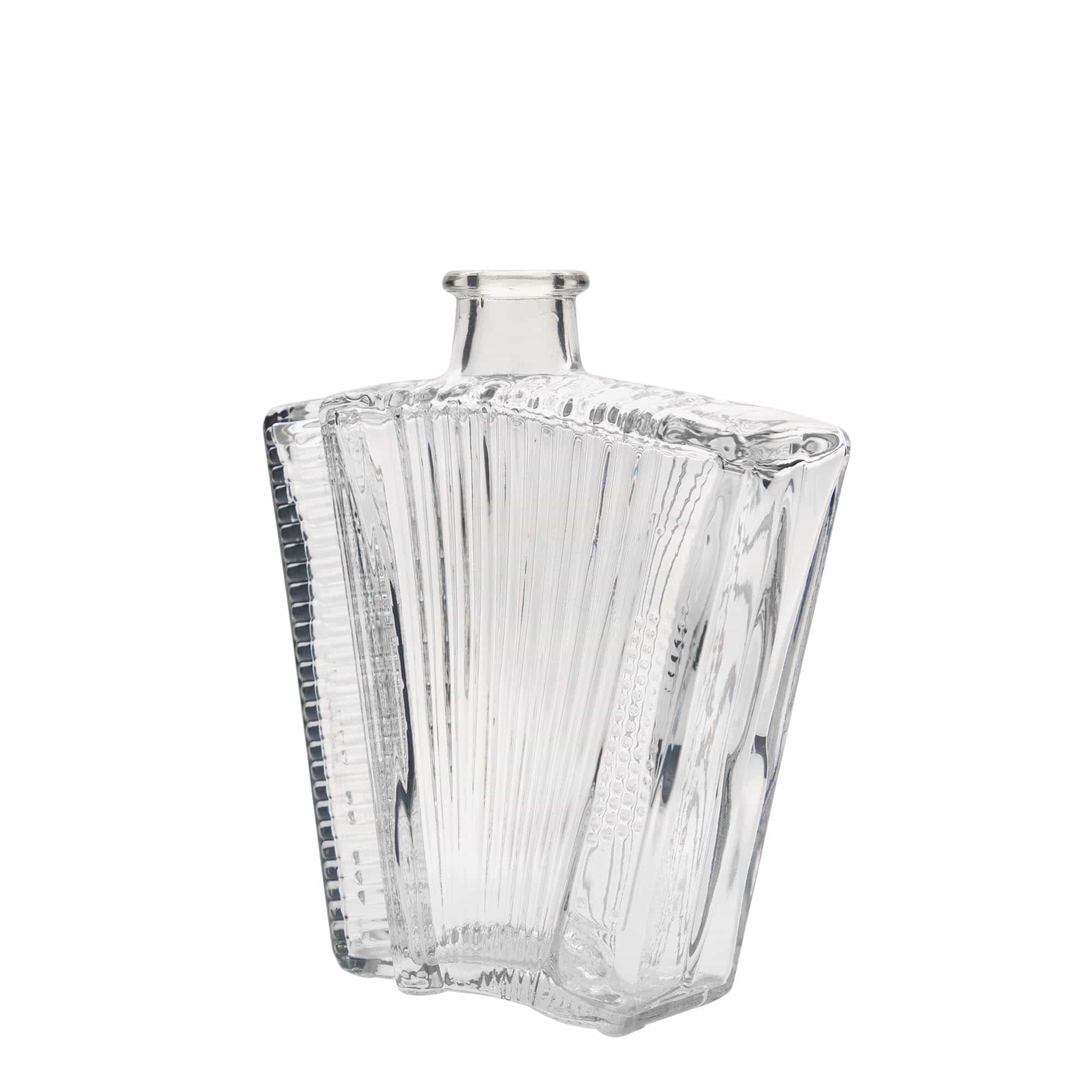 500 ml Glasflasche 'Akkordeon', Mündung: Kork 500 ml Glasflasche 'Akkordeon', Mündung: Kork