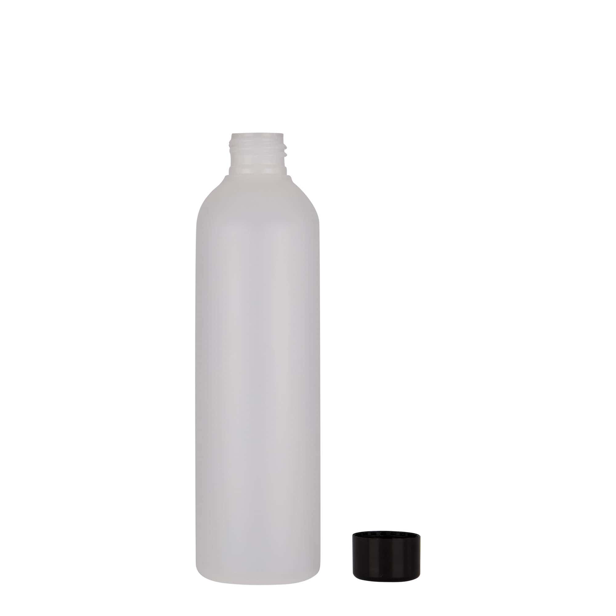 250 ml Kunststoffflasche «Tuffy», HDPE, natur, Mündung:  24/410