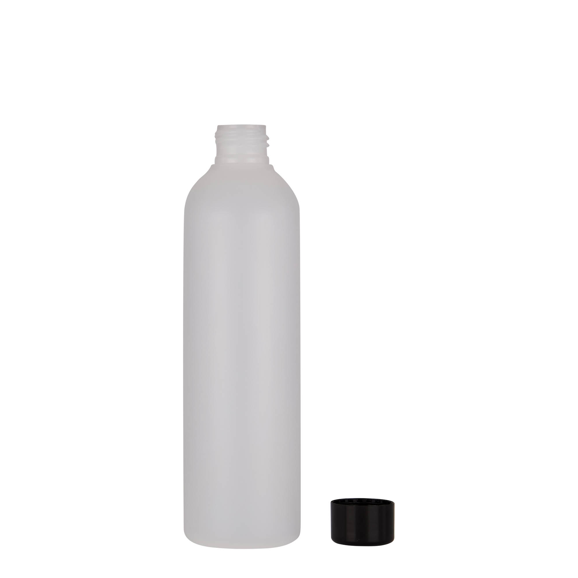 250 ml Kunststoffflasche «Tuffy», HDPE, natur, Mündung:  24/410