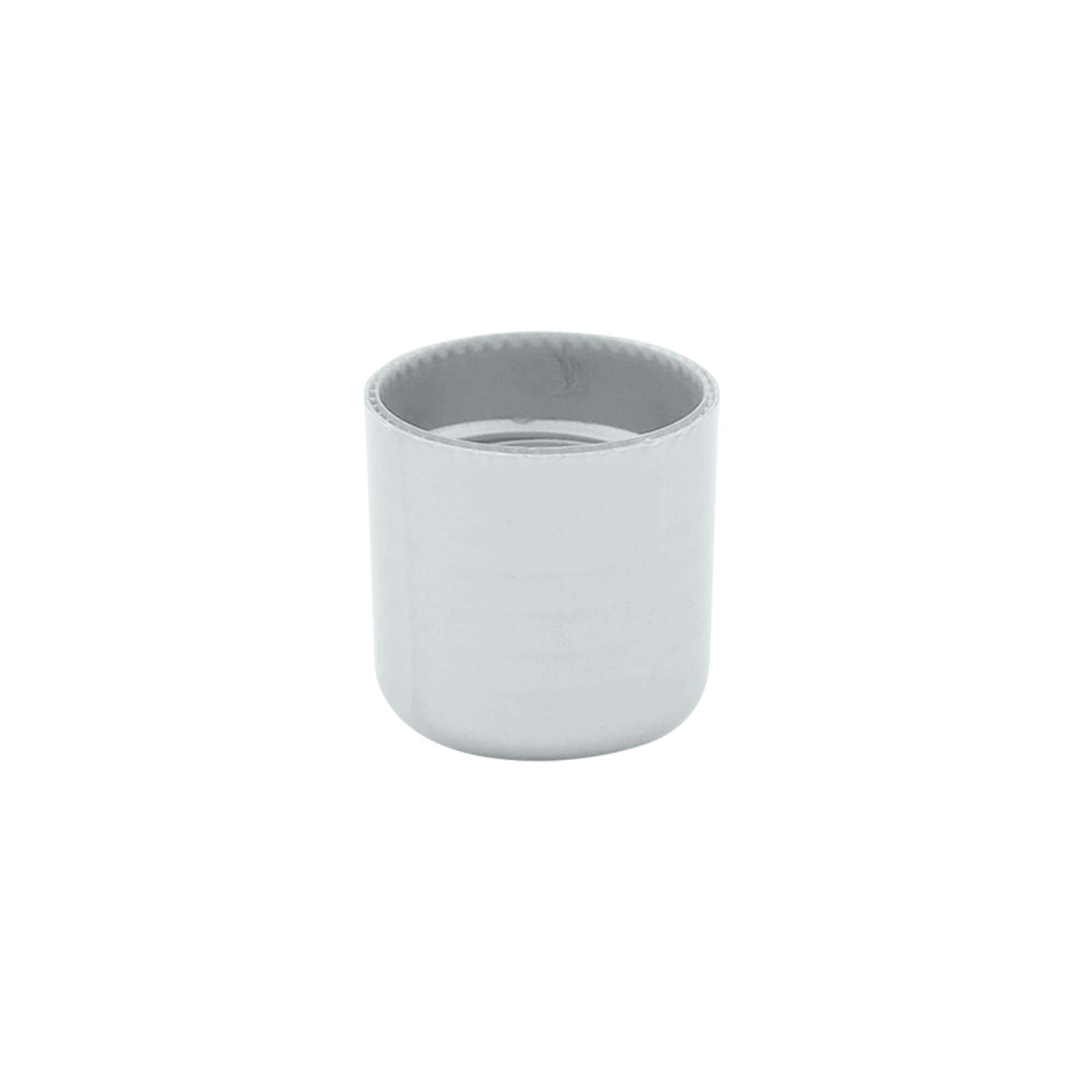 Schraubverschluss mit Spritzeinsatz, PP-Kunststoff, silber, für Mündung: 24/410