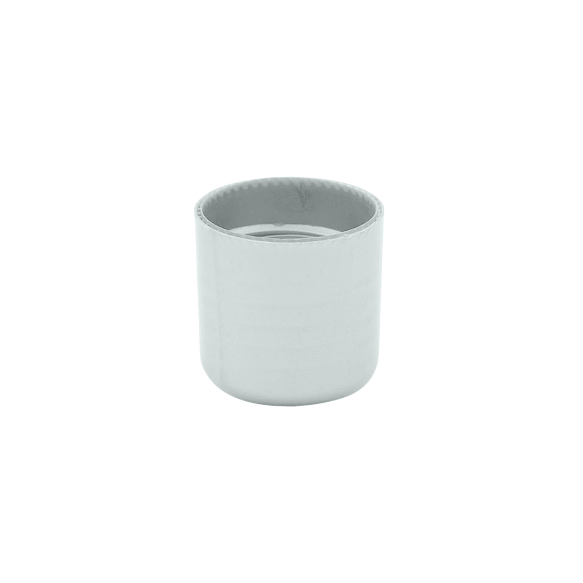 Schraubverschluss mit Spritzeinsatz, PP-Kunststoff, silber, für Mündung: 24/410 Schraubverschluss mit Spritzeinsatz, PP-Kunststoff, silber, für Mündung: 24/410