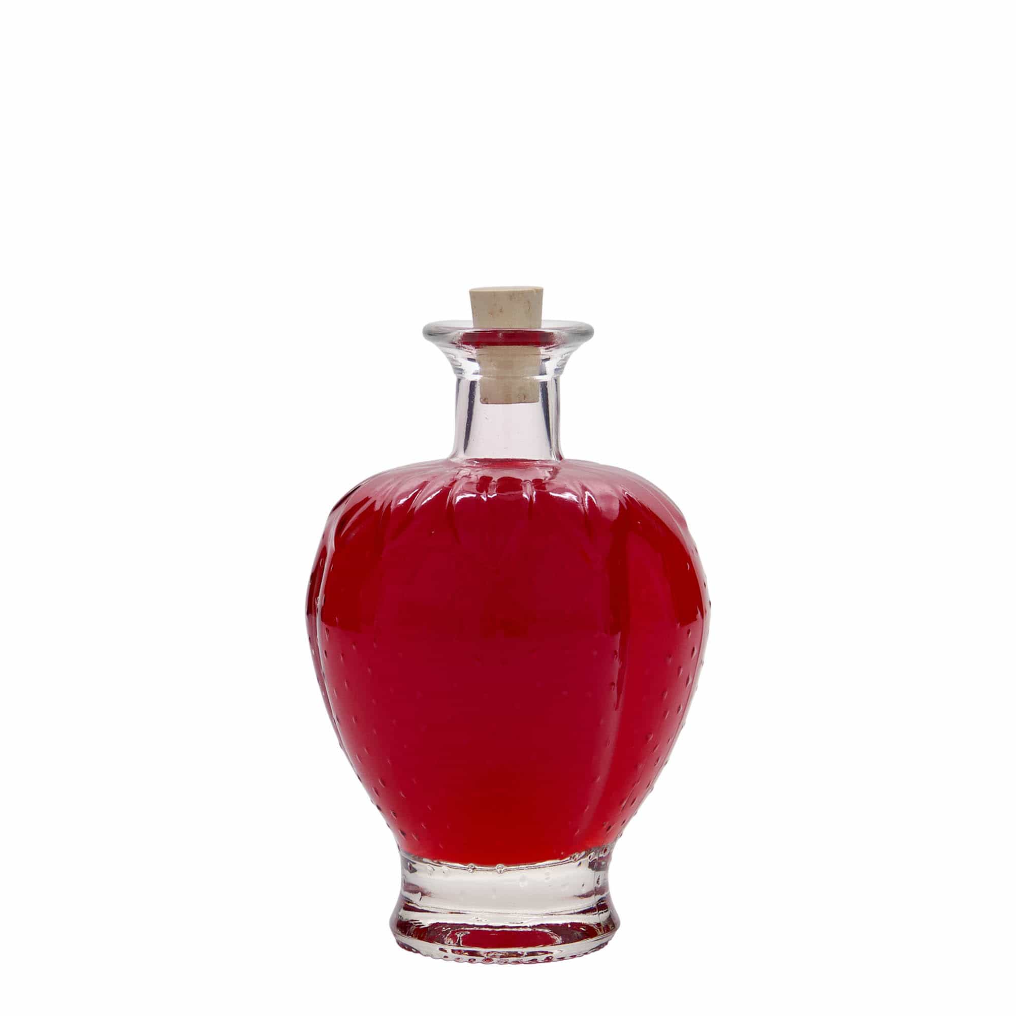200 ml Glasflasche «Erdbeere», Mündung: Kork