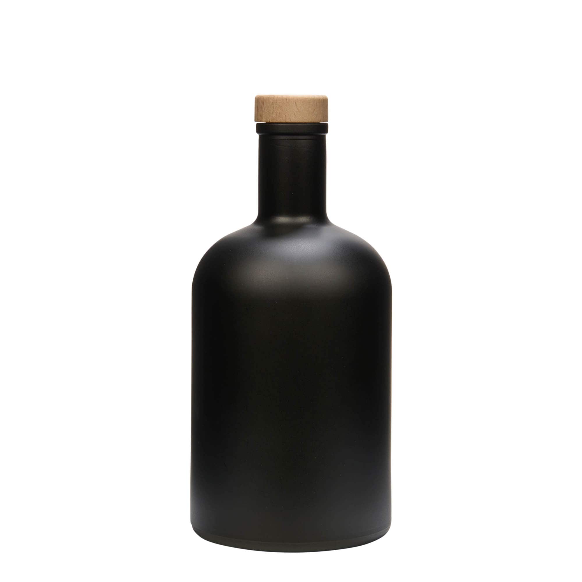 700 ml Glasflasche «Gerardino», schwarz, Mündung: Kork