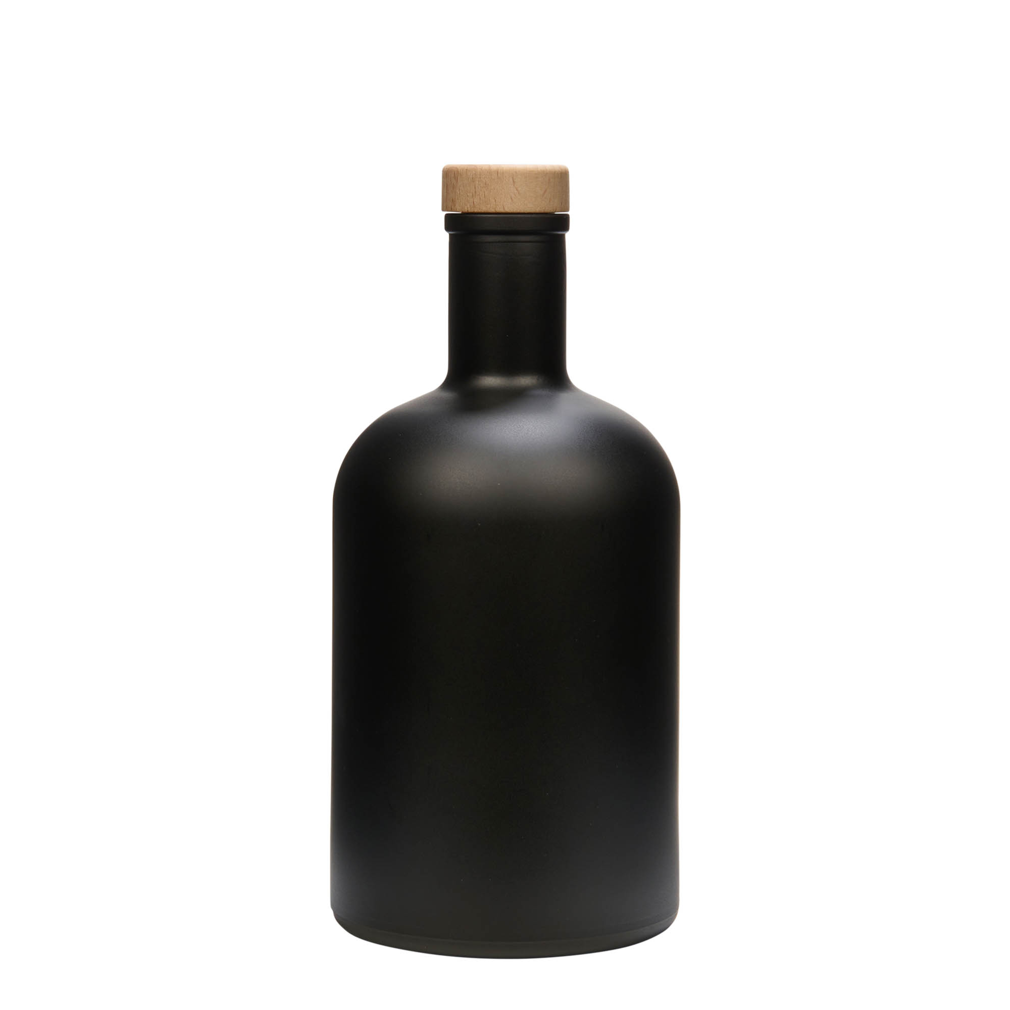 700 ml Glasflasche «Gerardino», schwarz, Mündung: Kork