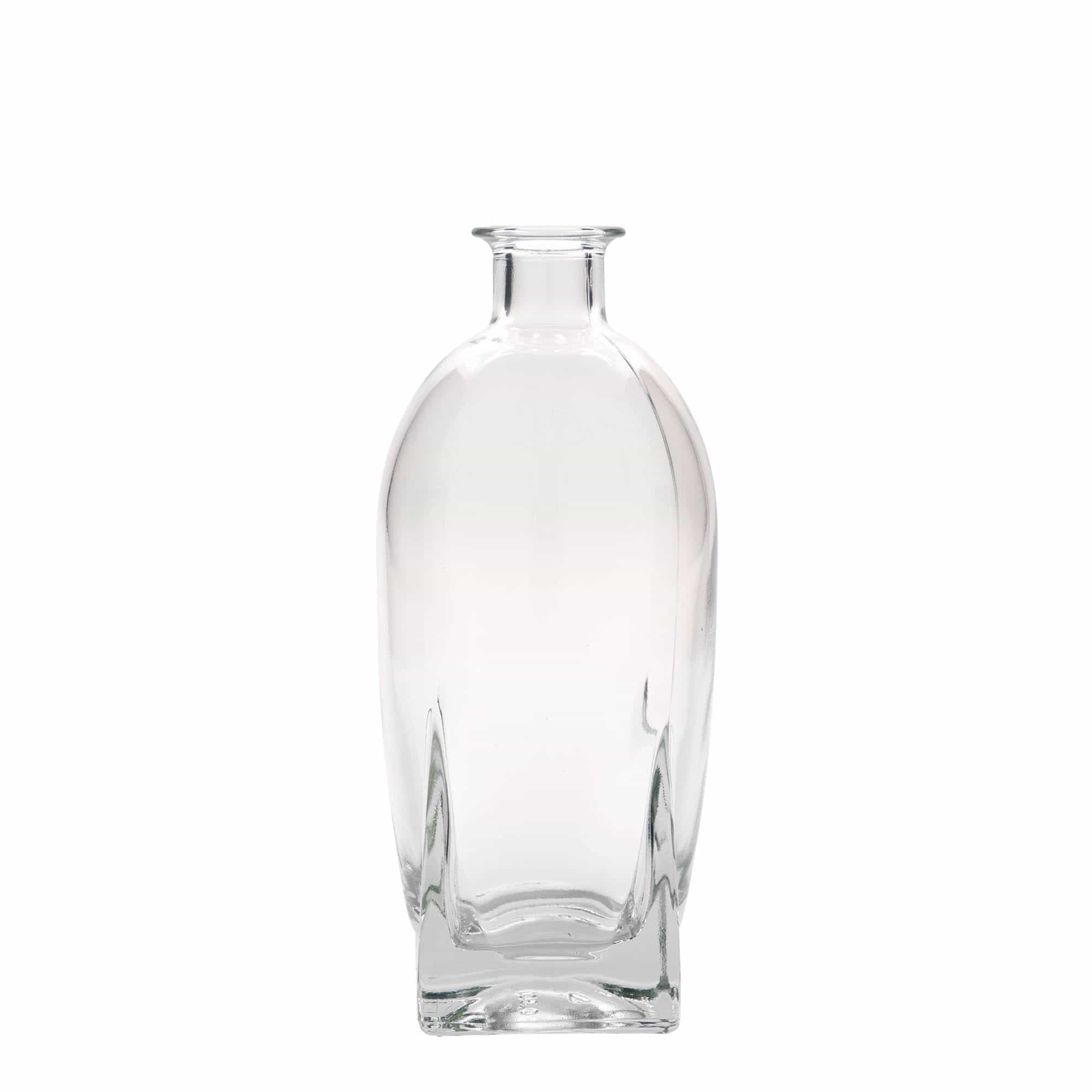 500 ml Glasflasche 'Zino', quadratisch, Mündung: Kork 500 ml Glasflasche 'Zino', quadratisch, Mündung: Kork