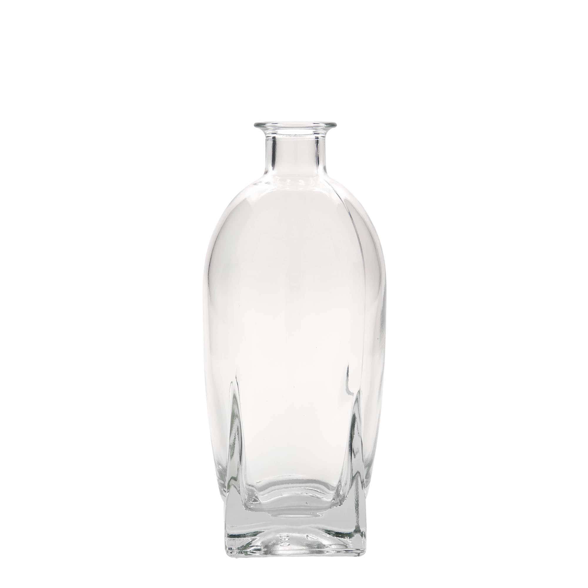 500 ml Glasflasche «Zino», quadratisch, Mündung: Kork