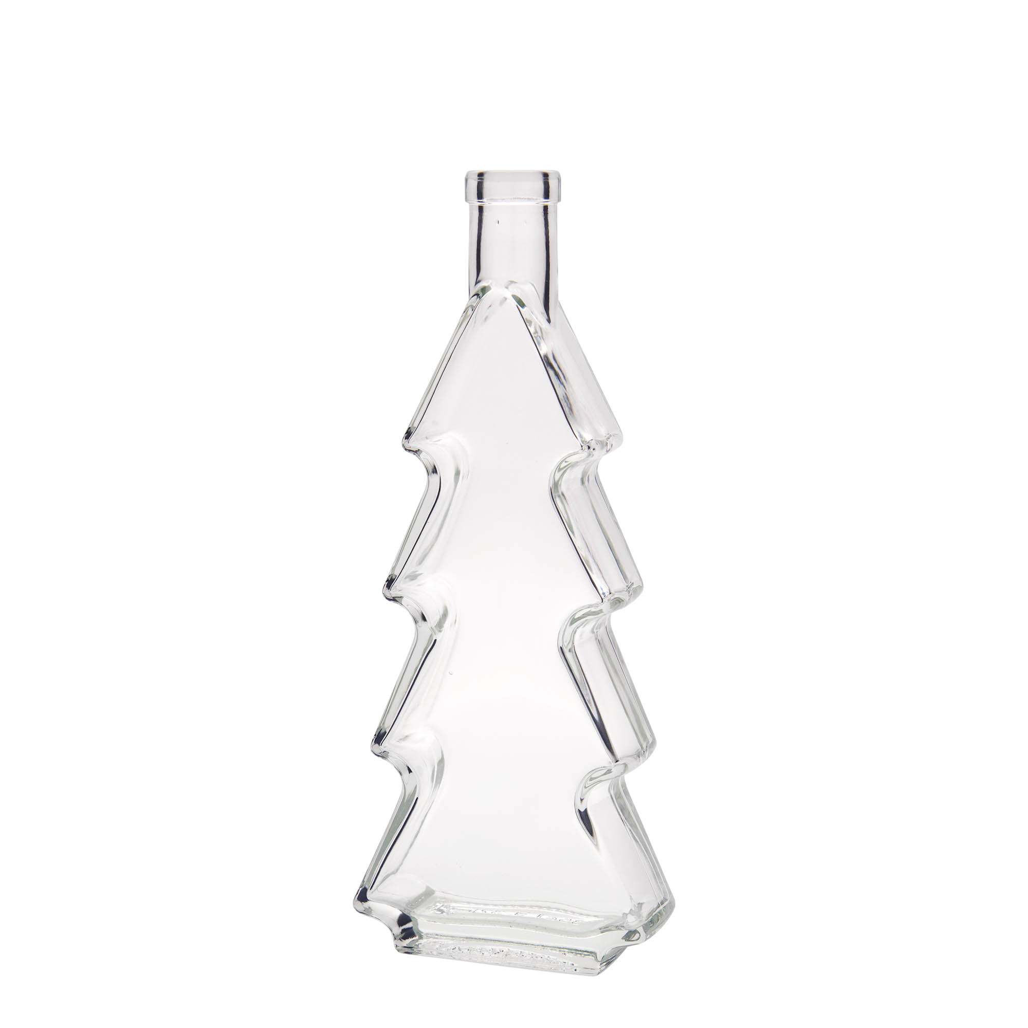 350 ml Glasflasche 'Tannenbaum', Mündung: Kork 350 ml Glasflasche 'Tannenbaum', Mündung: Kork
