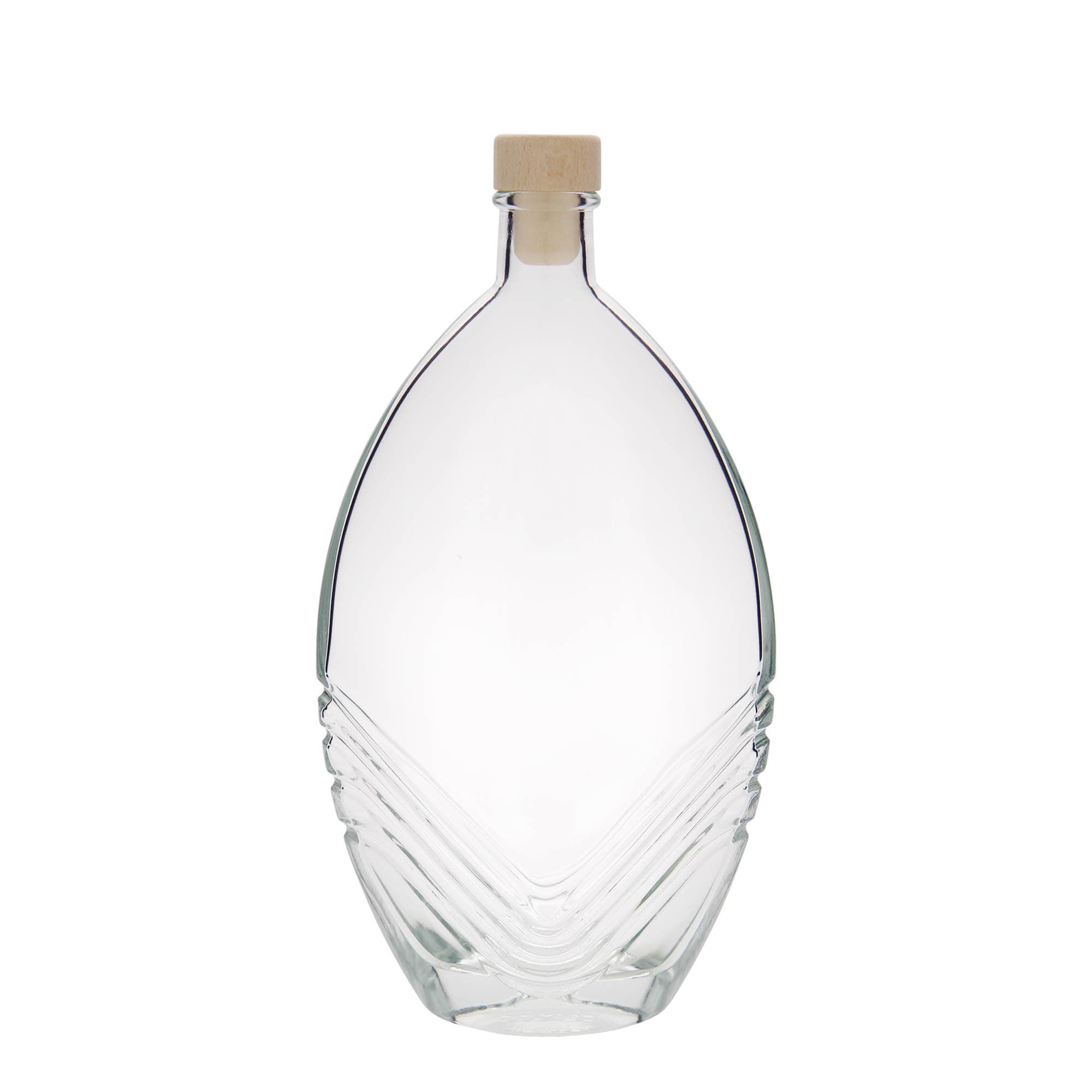 500 ml Glasflasche «Florence», oval, Mündung: Kork