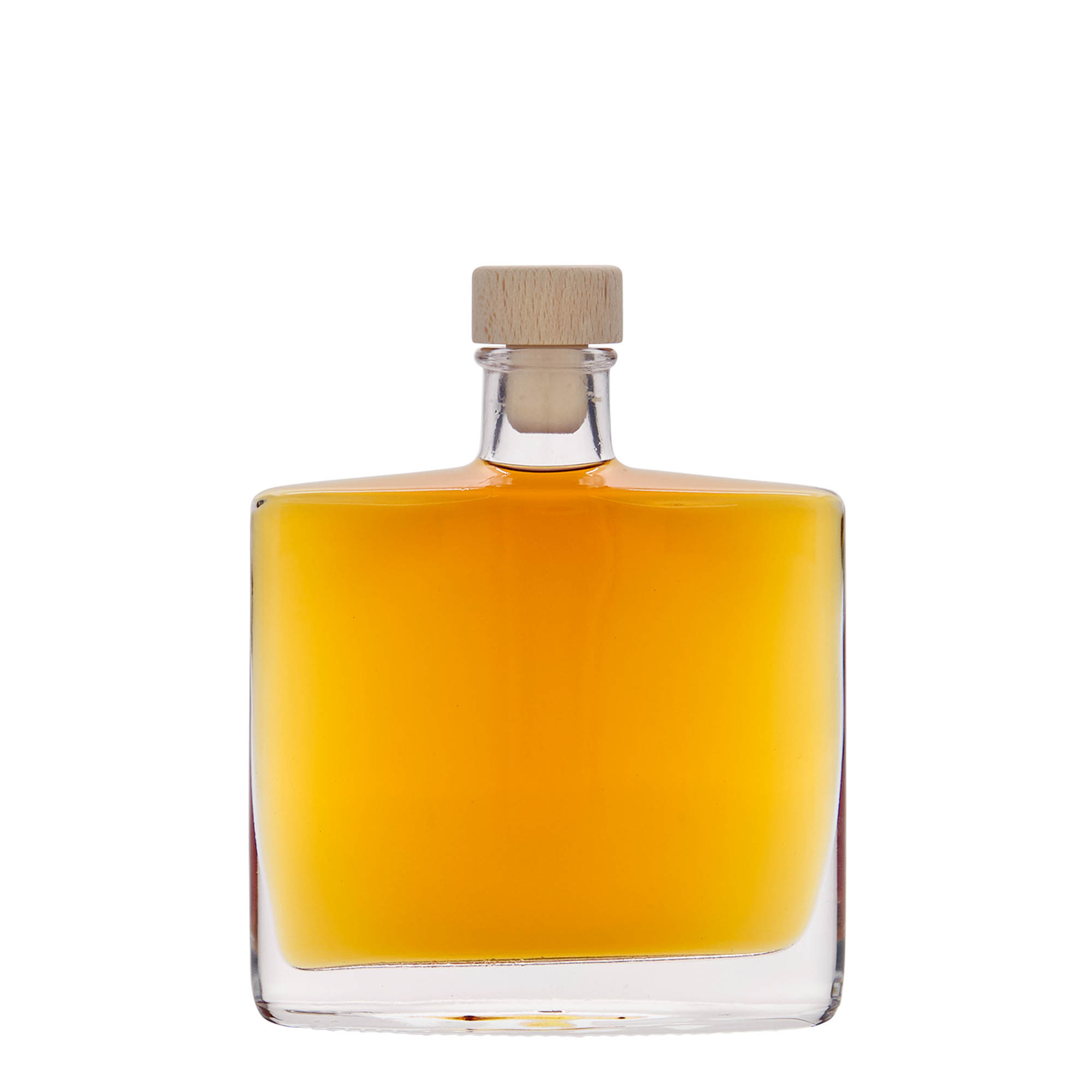 200 ml Glasflasche «Zorbas», oval, Mündung: Kork