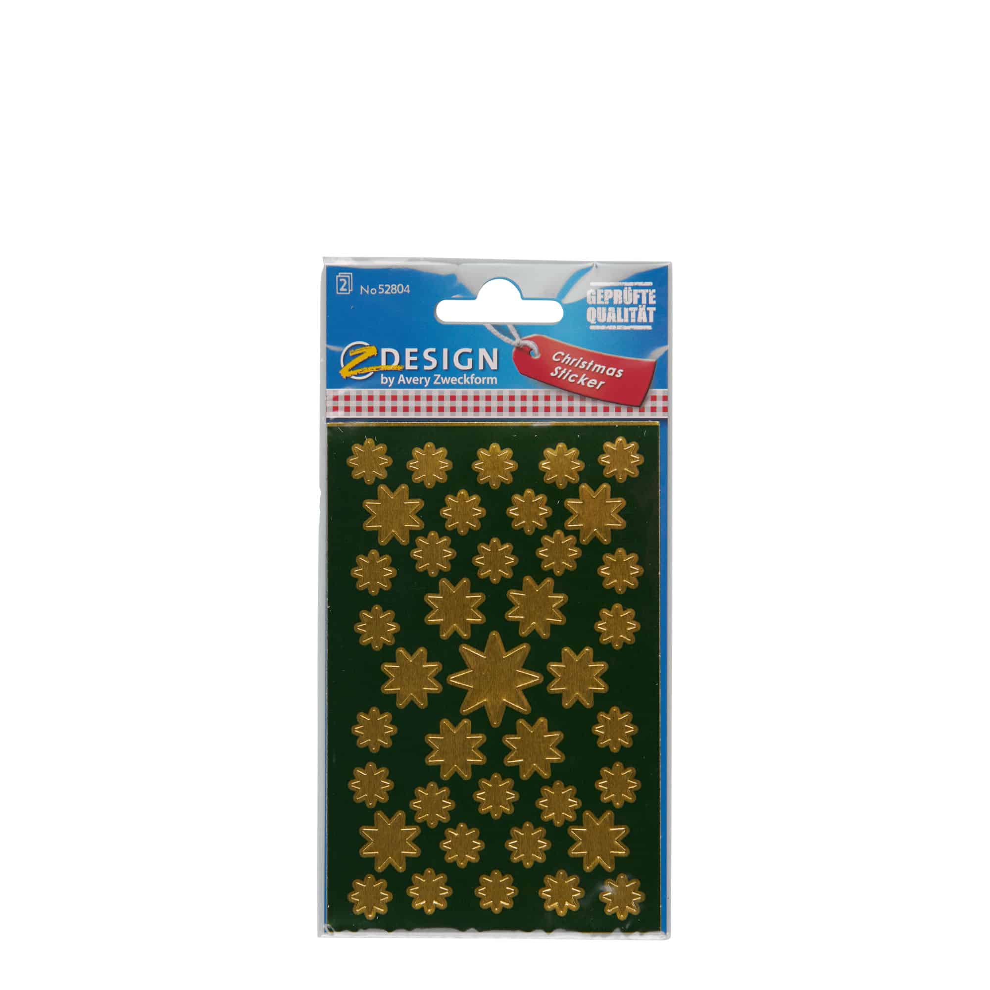 Zweckform Sticker 'Sterne', Papier, gold Zweckform Sticker 'Sterne', Papier, gold