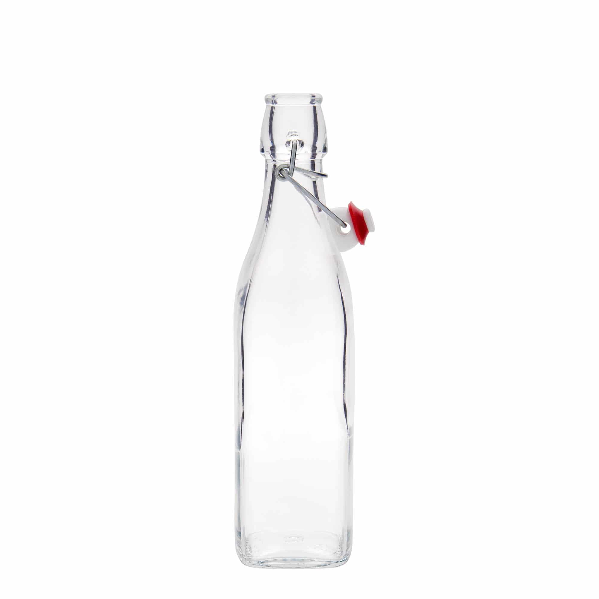 500 ml Glasflasche «Swing», quadratisch, Mündung: Bügelverschluss
