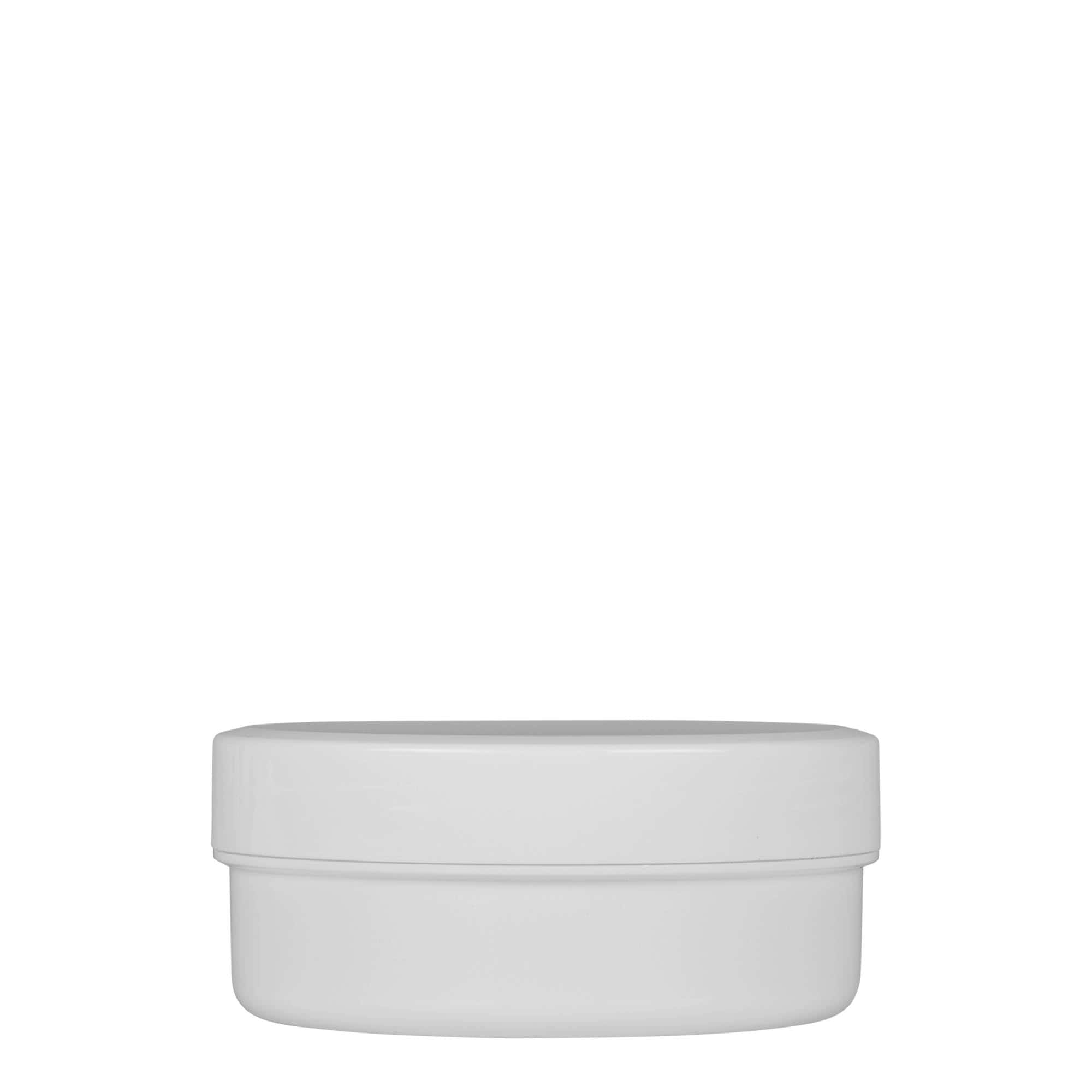 125 ml Kunststoffdose «White Line», PP, weiss, Mündung: Schraubverschluss