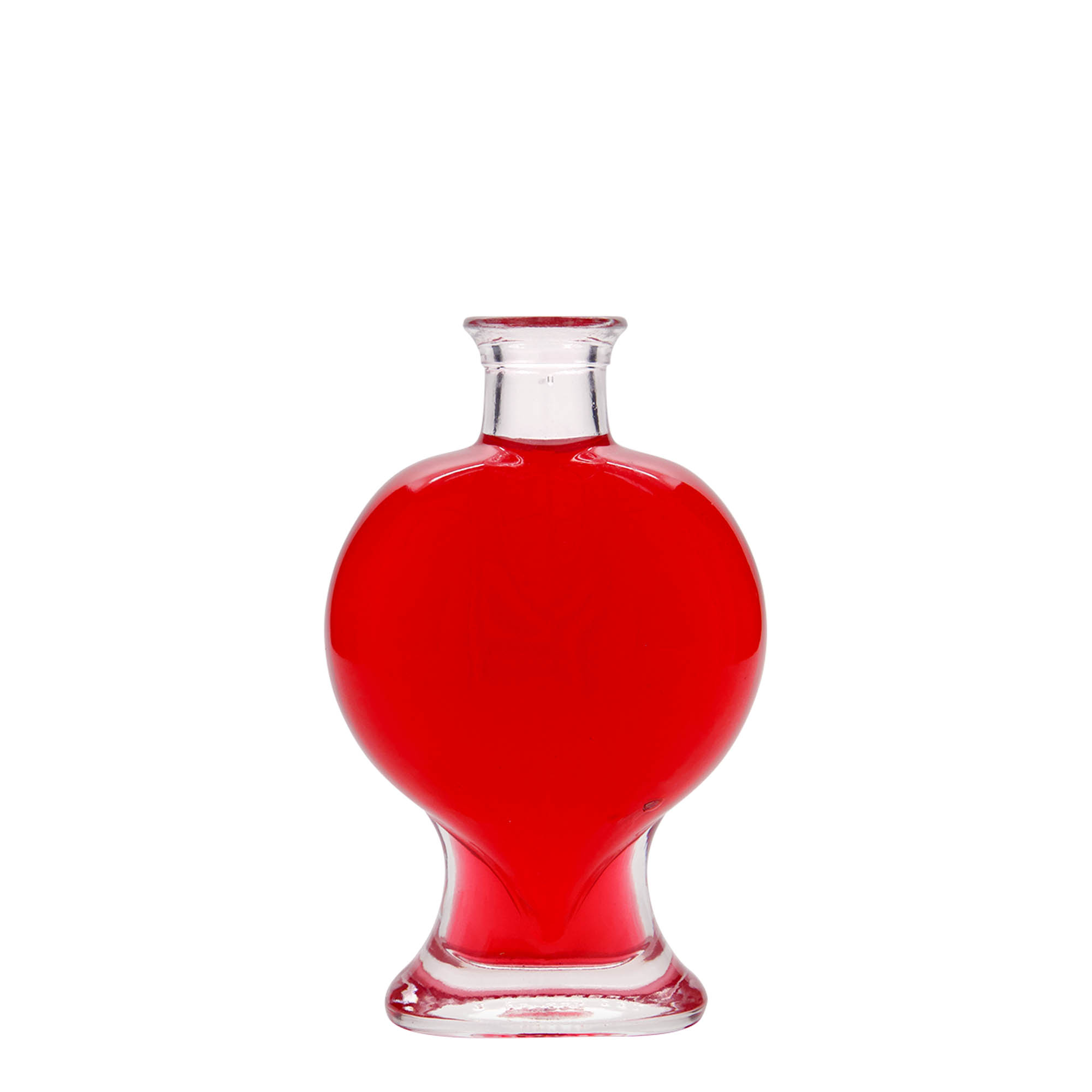 200 ml Glasflasche «Herz», Mündung: Kork