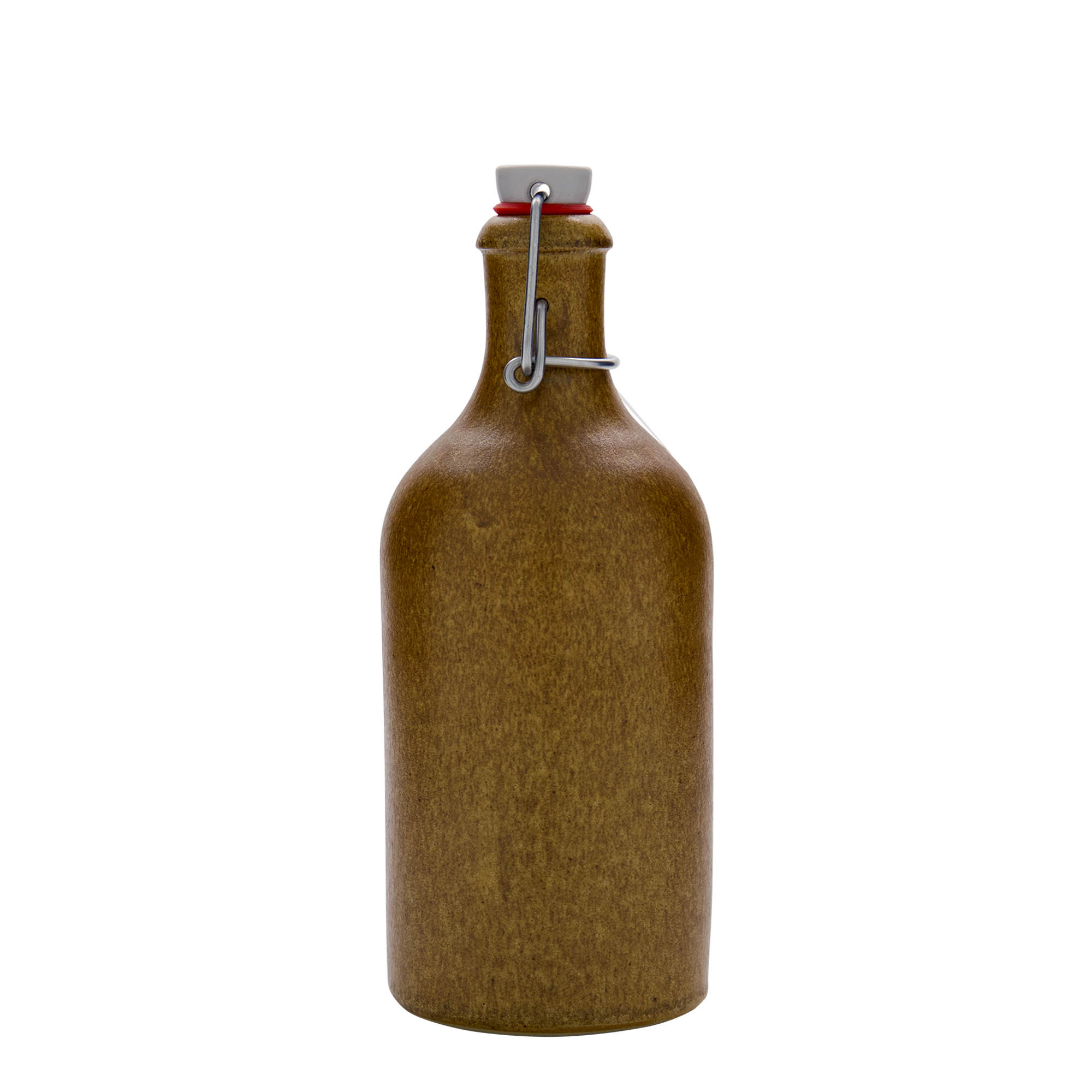 500 ml Tonkrug, Steinzeug, braun-kristall, Mündung: Bügelverschluss 500 ml Tonkrug, Steinzeug, braun-kristall, Mündung: Bügelverschluss