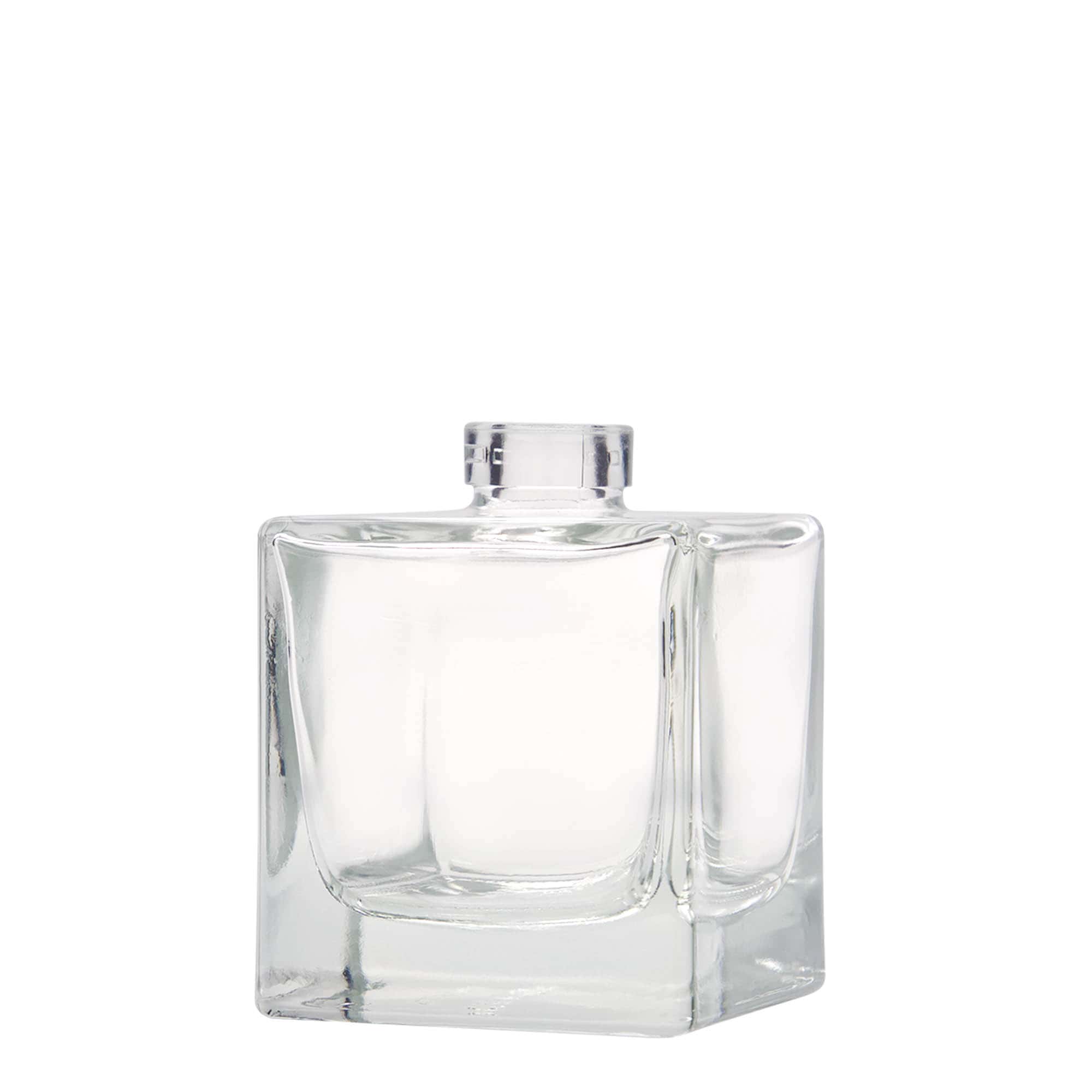 200 ml Glasflasche 'Cube', quadratisch, Mündung: Kork 200 ml Glasflasche 'Cube', quadratisch, Mündung: Kork