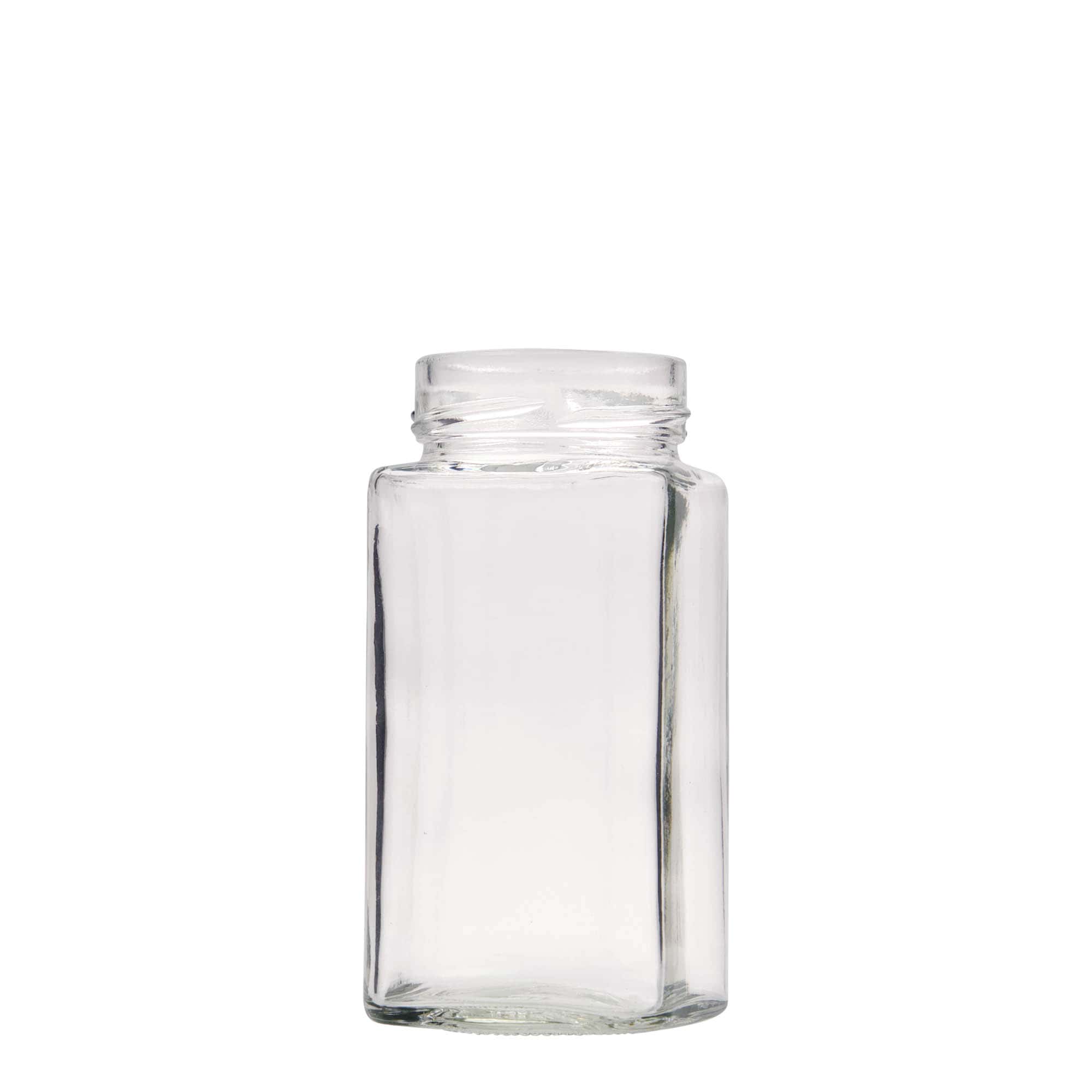 314 ml Vierkantglas 'Funny', Mündung: Deep-Twist-Off (DTO 58)