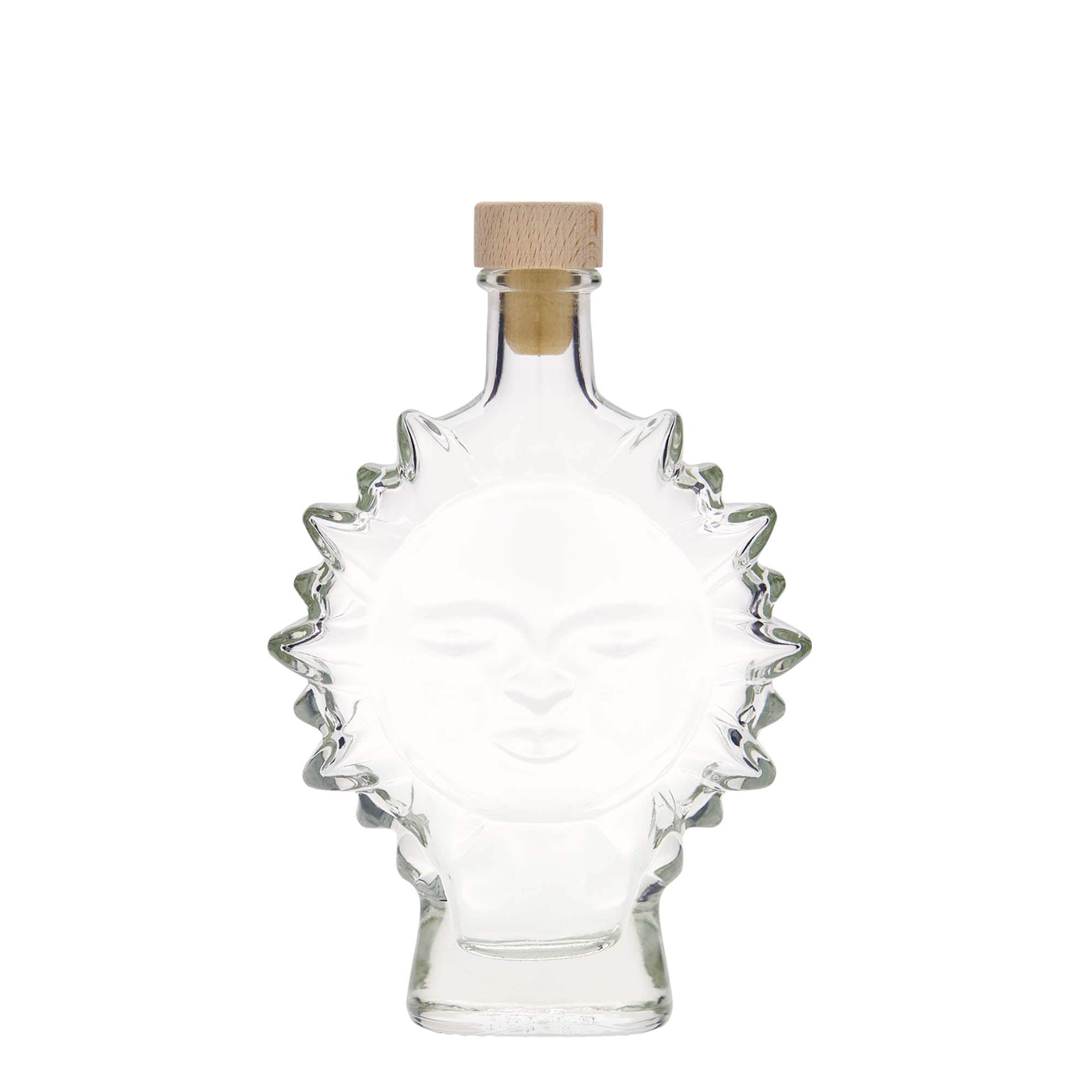 200 ml Glasflasche «Sonne», Mündung: Kork