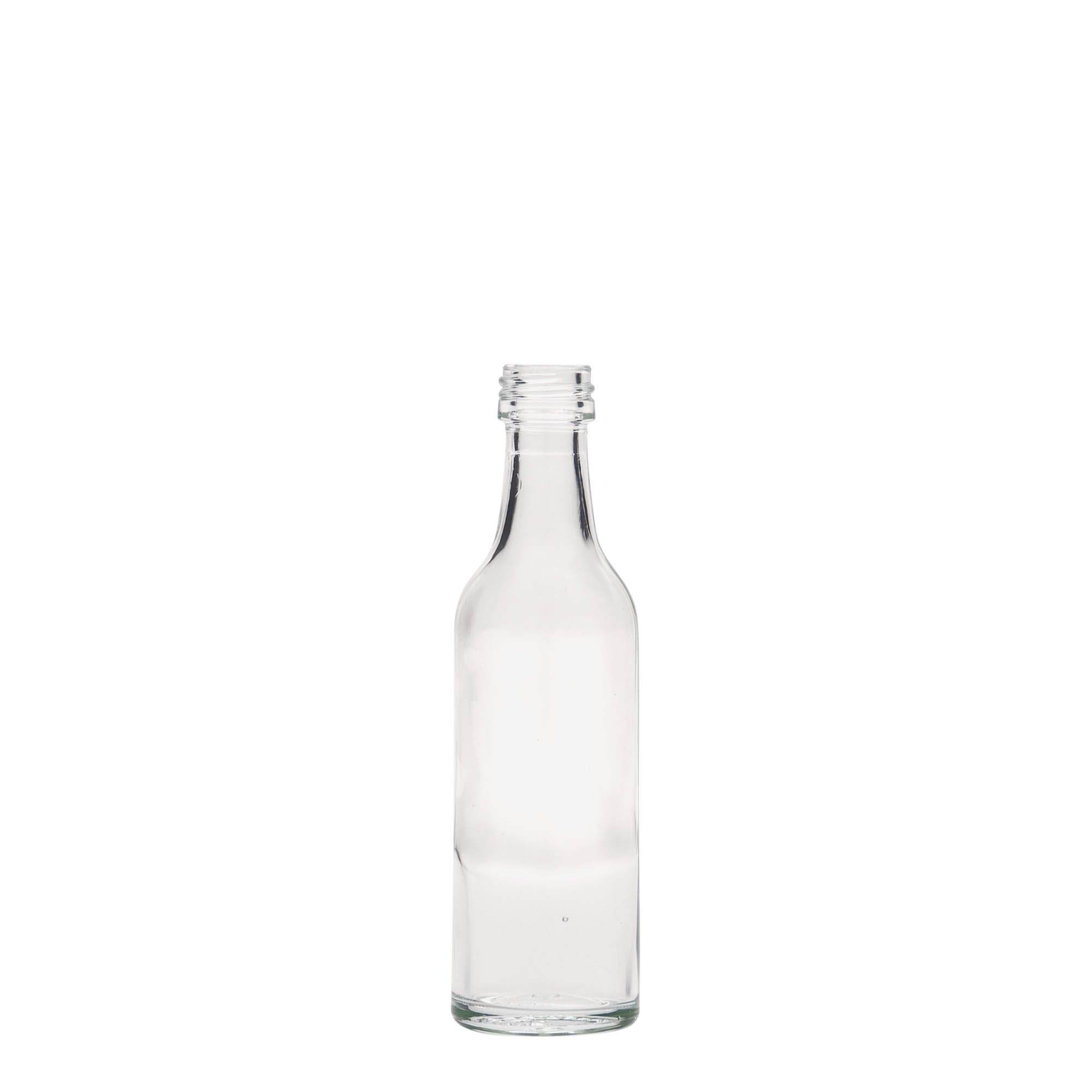 50 ml Glasflasche Geradhals, Mündung: PP 18 50 ml Glasflasche Geradhals, Mündung: PP 18