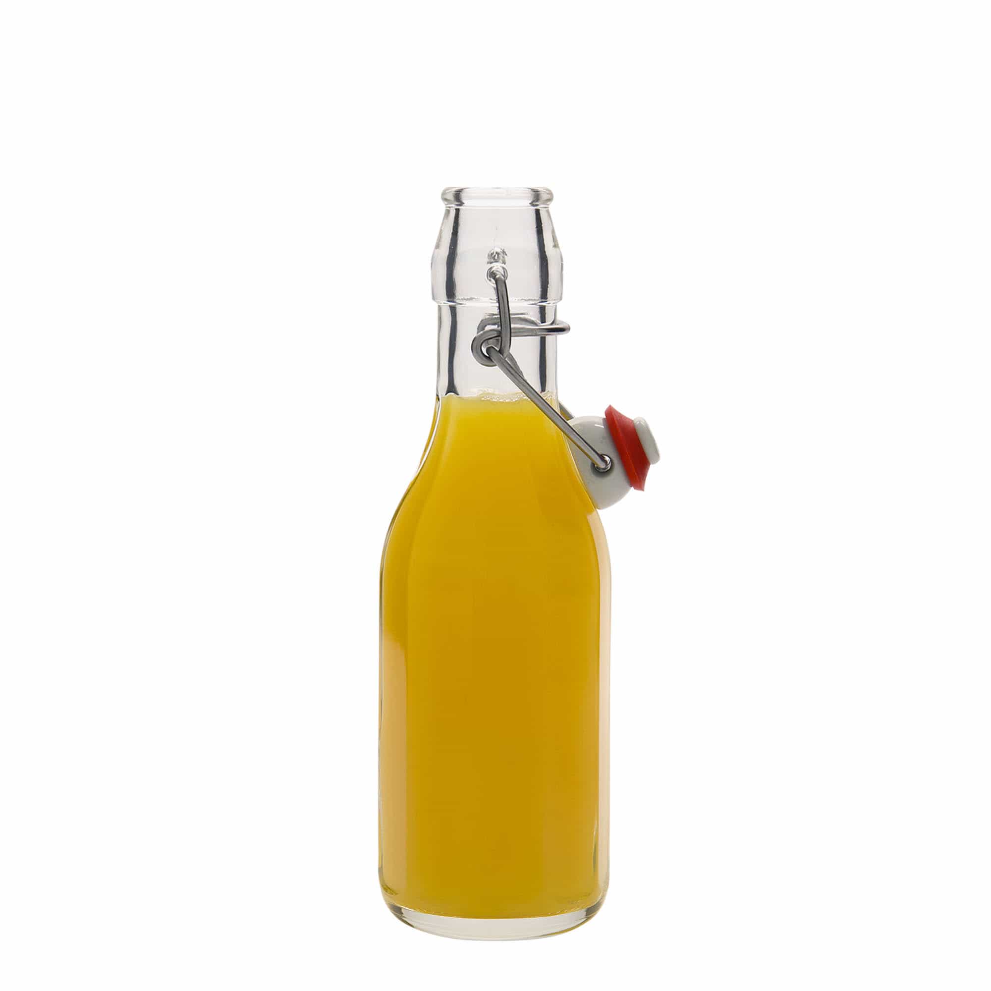 250 ml Glasflasche «Bravo», zehneckig, Mündung: Bügelverschluss