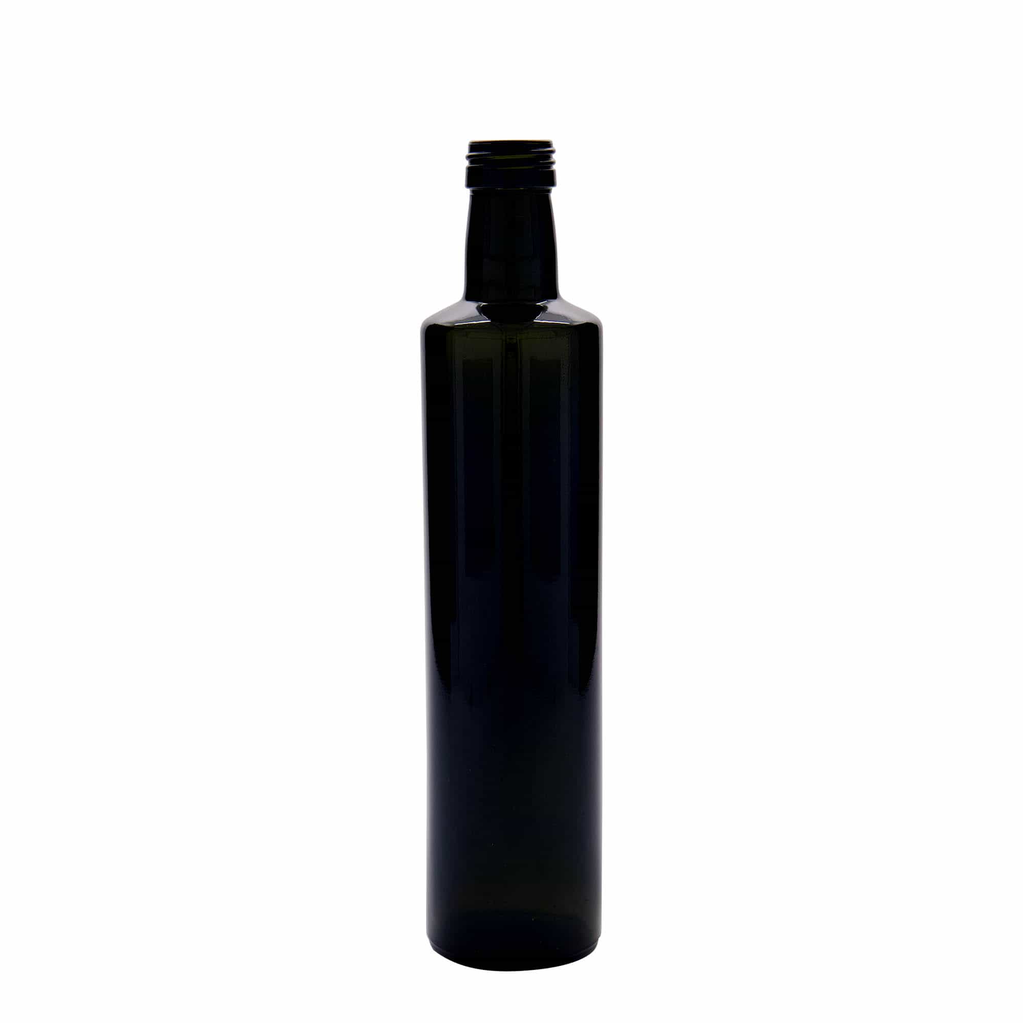 500 ml Glasflasche 'Dorica', antikgrün, Mündung: PP 31,5 500 ml Glasflasche 'Dorica', antikgrün, Mündung: PP 31,5