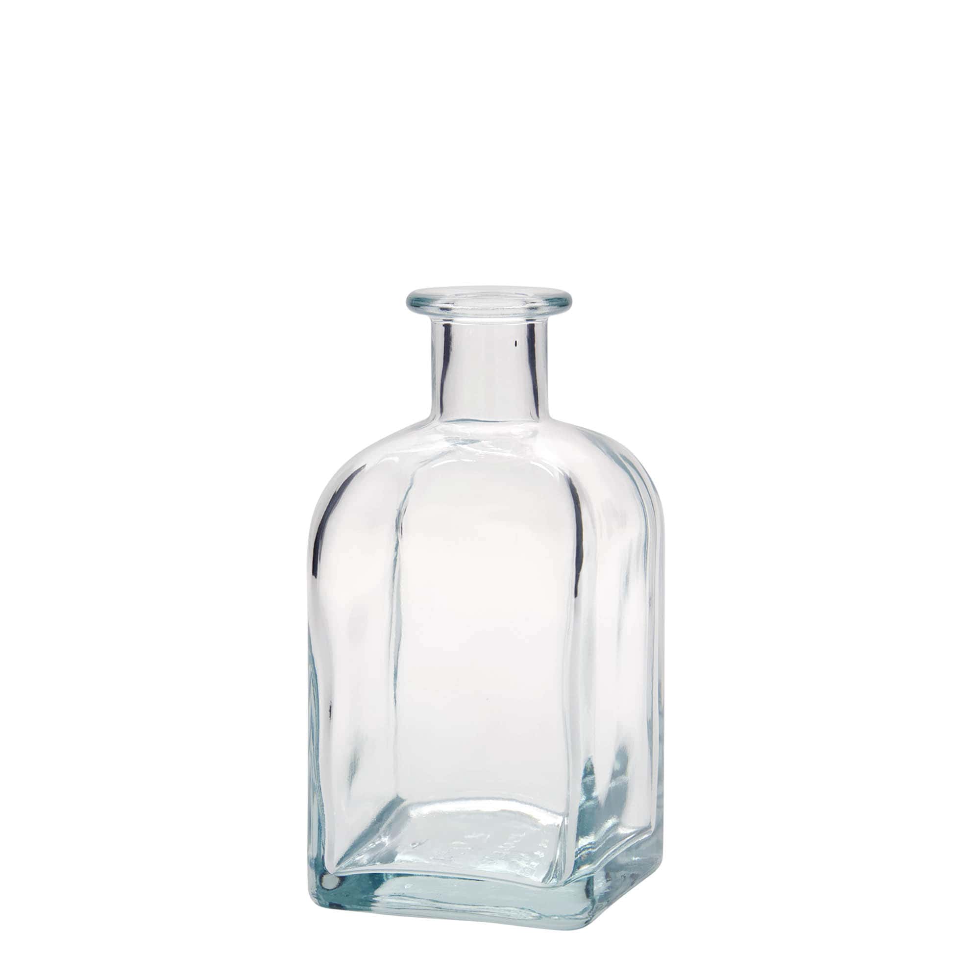350 ml Glasflasche Apotheker Carré, quadratisch, Mündung: Kork 350 ml Glasflasche Apotheker Carré, quadratisch, Mündung: Kork