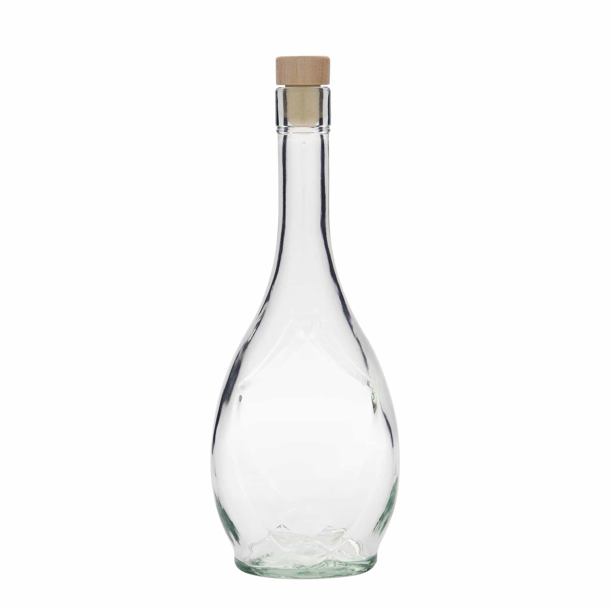 500 ml Glasflasche «Saragossa», oval, Mündung: Kork