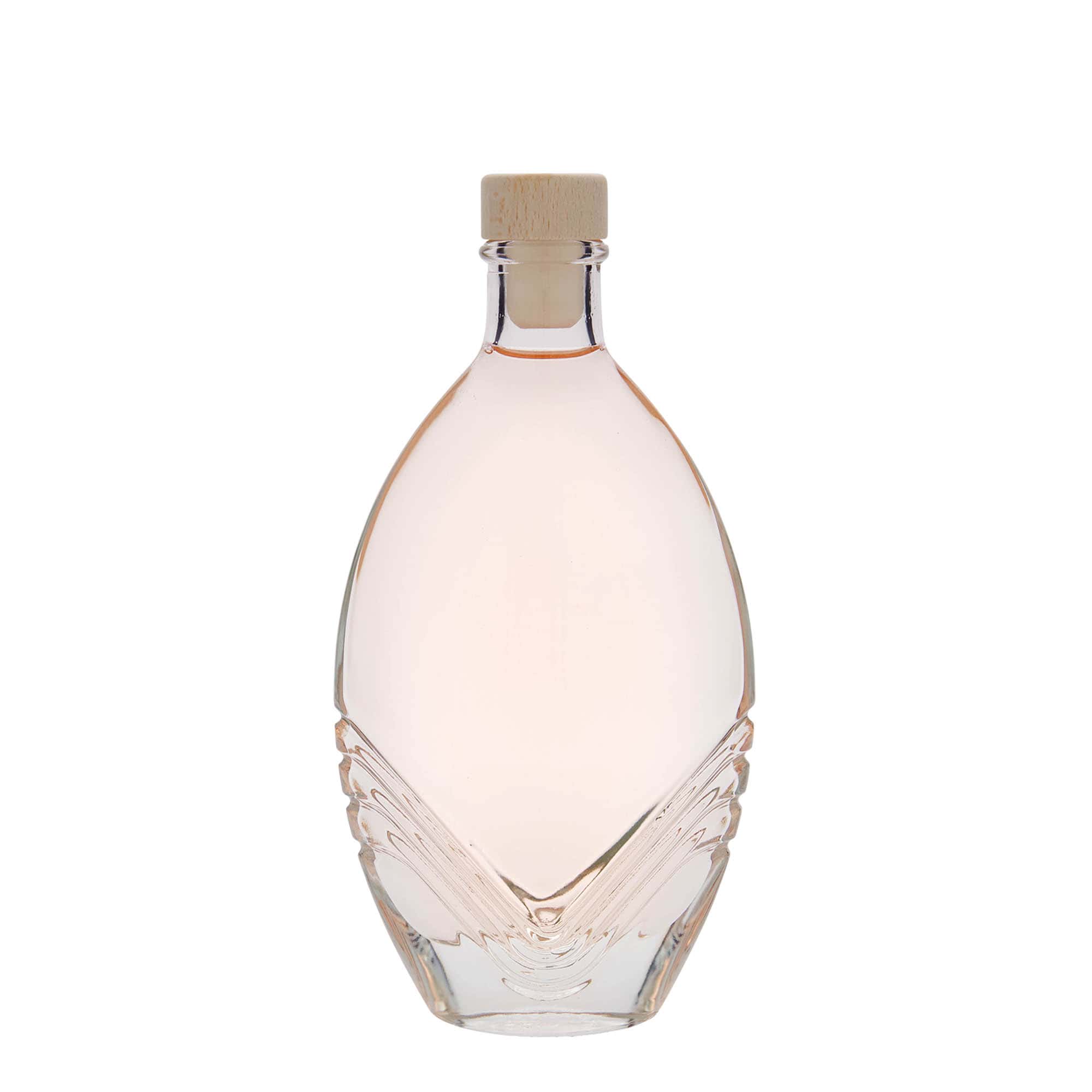 200 ml Glasflasche «Florence», oval, Mündung: Kork