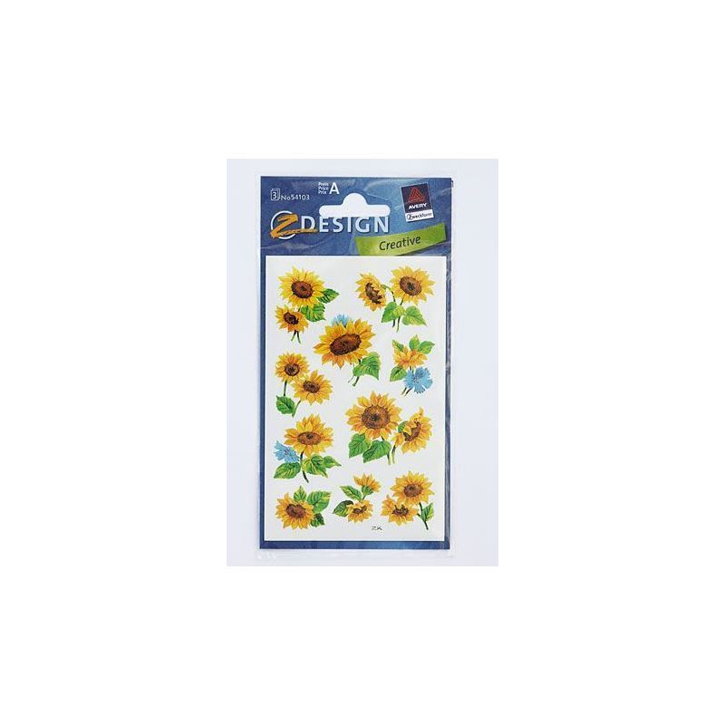 Zweckform Sticker 'Sonnenblumen', Papier, mehrfarbig Zweckform Sticker 'Sonnenblumen', Papier, mehrfarbig