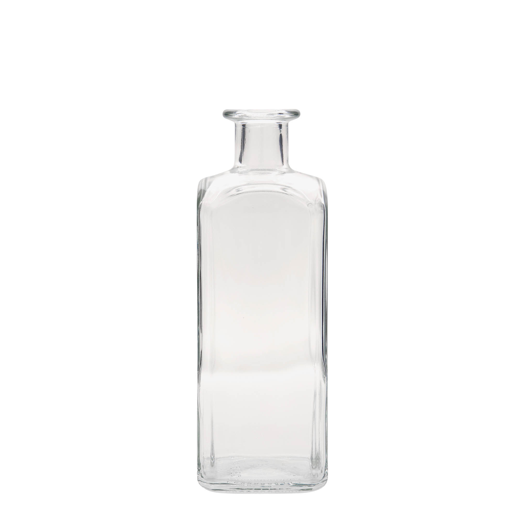 500 ml Glasflasche Apotheker Carré, quadratisch, Mündung: Kork 500 ml Glasflasche Apotheker Carré, quadratisch, Mündung: Kork