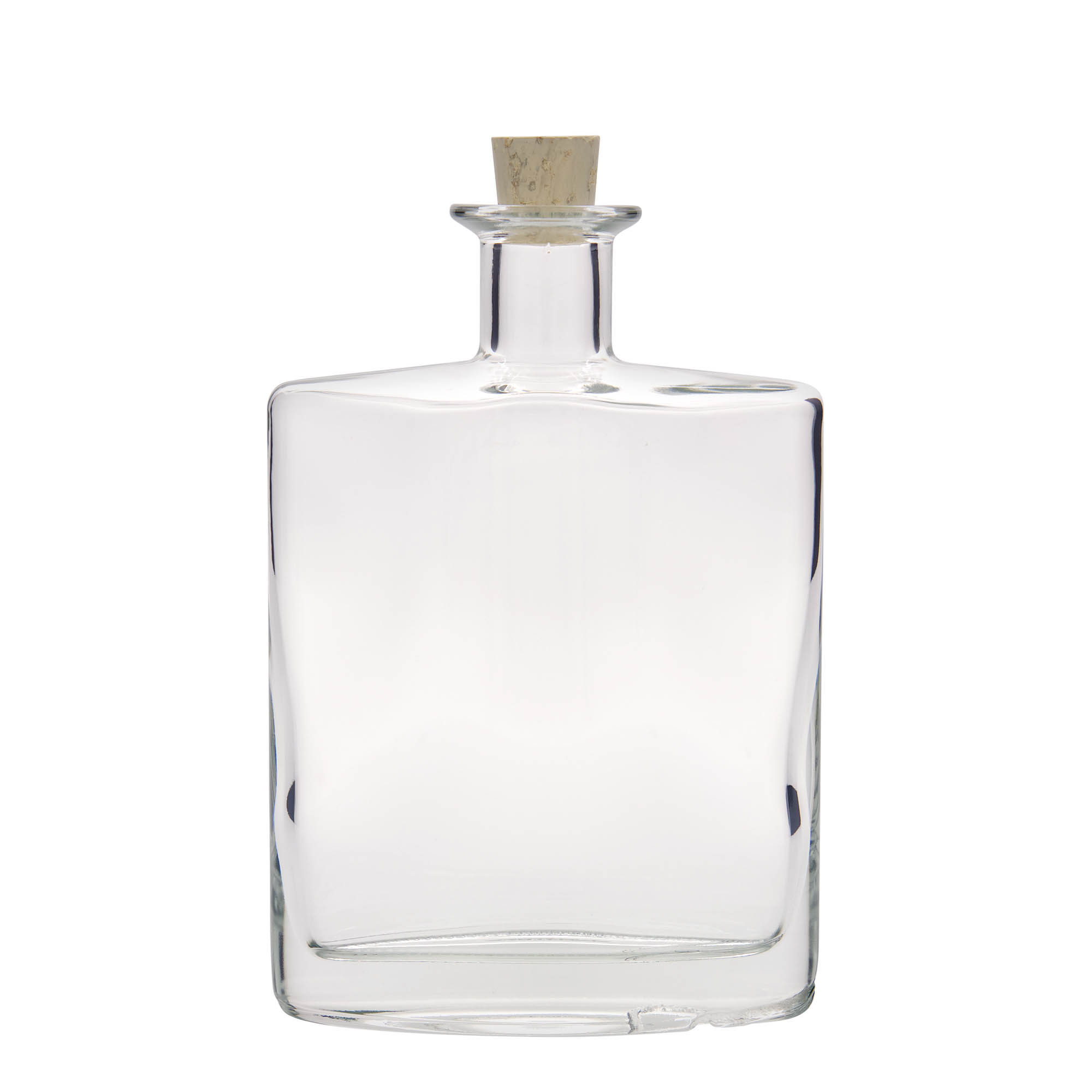 700 ml Glasflasche 'Zorbas', oval, Mündung: Kork 700 ml Glasflasche 'Zorbas', oval, Mündung: Kork