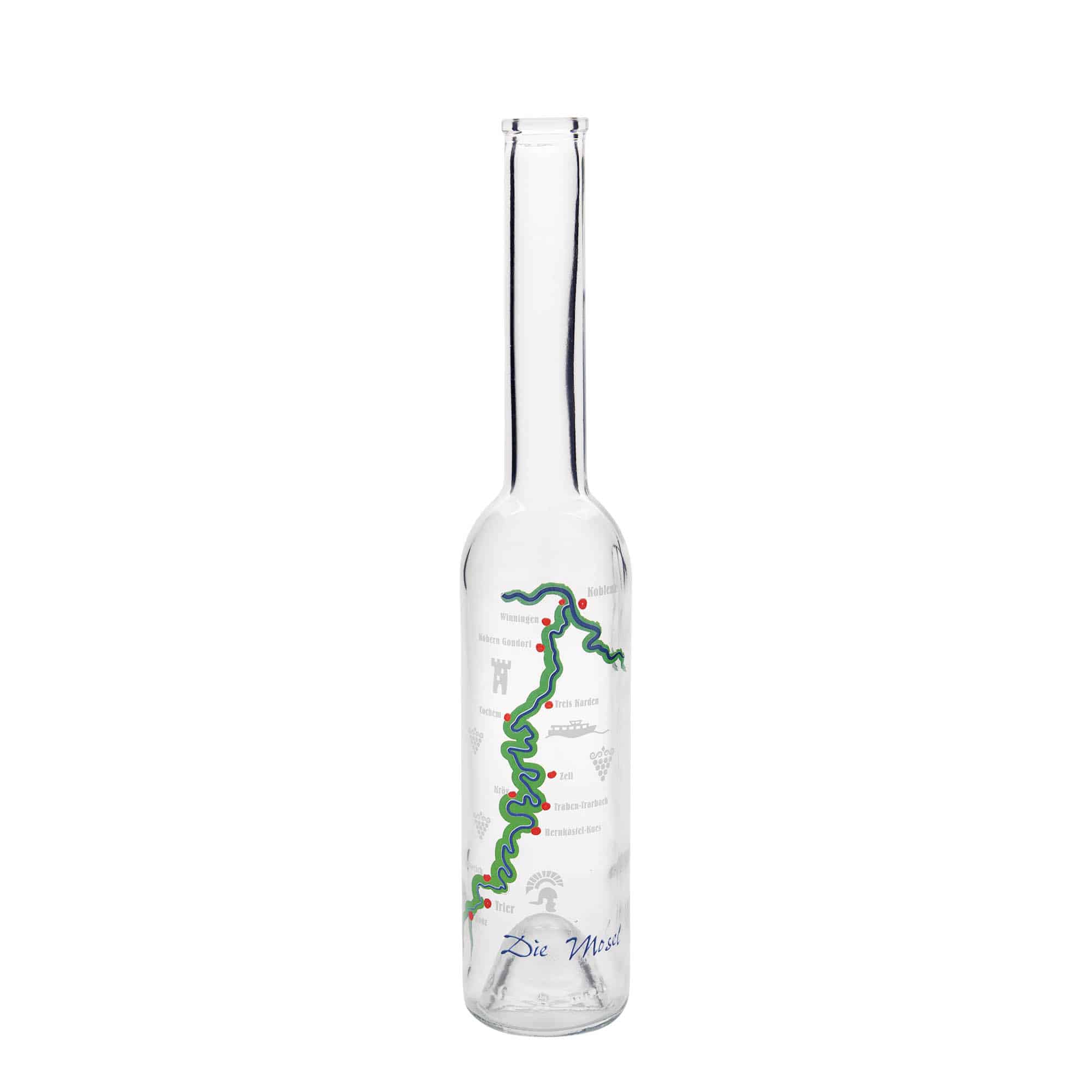 350 ml Glasflasche «Opera», Motiv: Mosel, Mündung: Kork