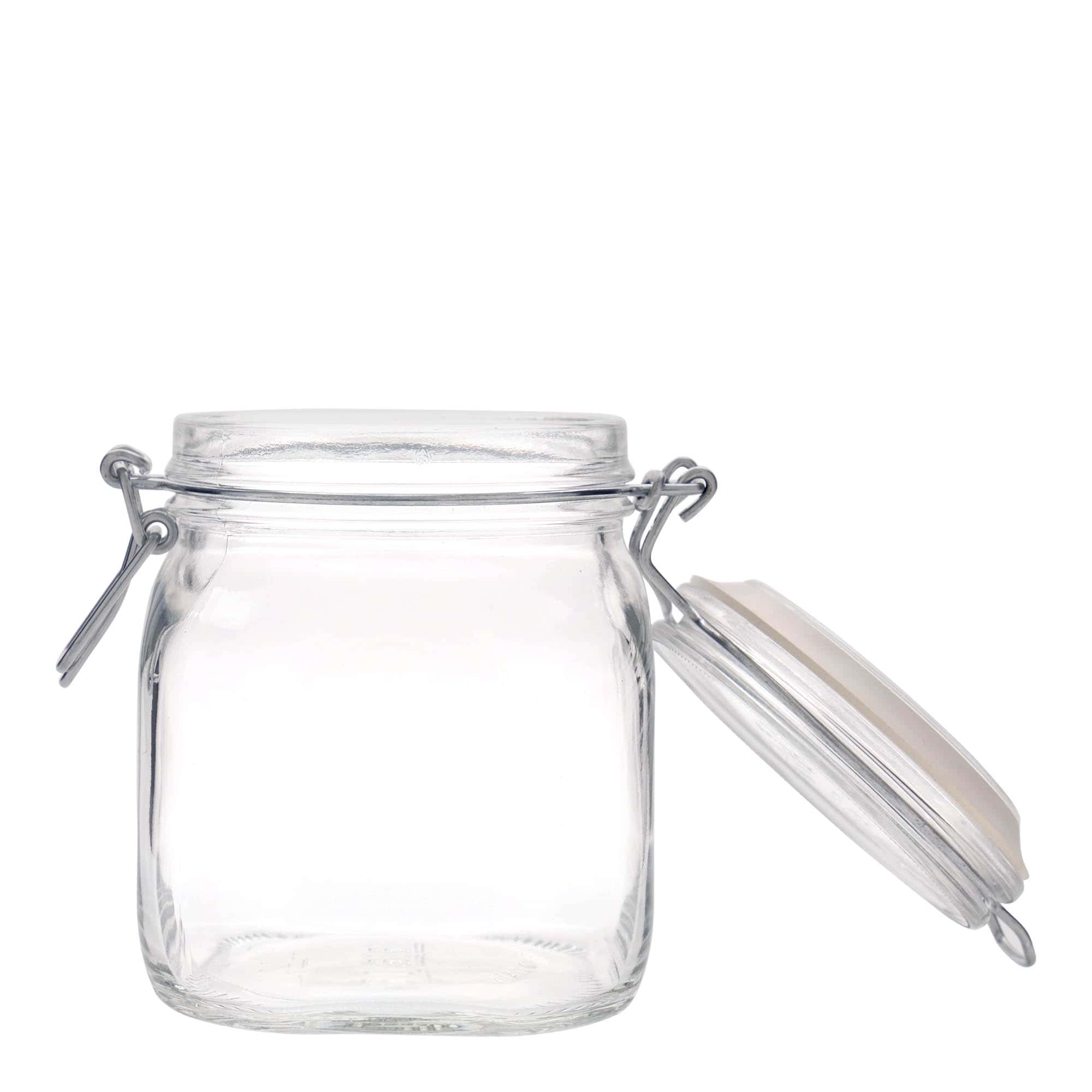 750 ml Drahtbügelglas 'Fido', quadratisch, Mündung: Drahtbügelverschluss 750 ml Drahtbügelglas 'Fido', quadratisch, Mündung: Drahtbügelverschluss