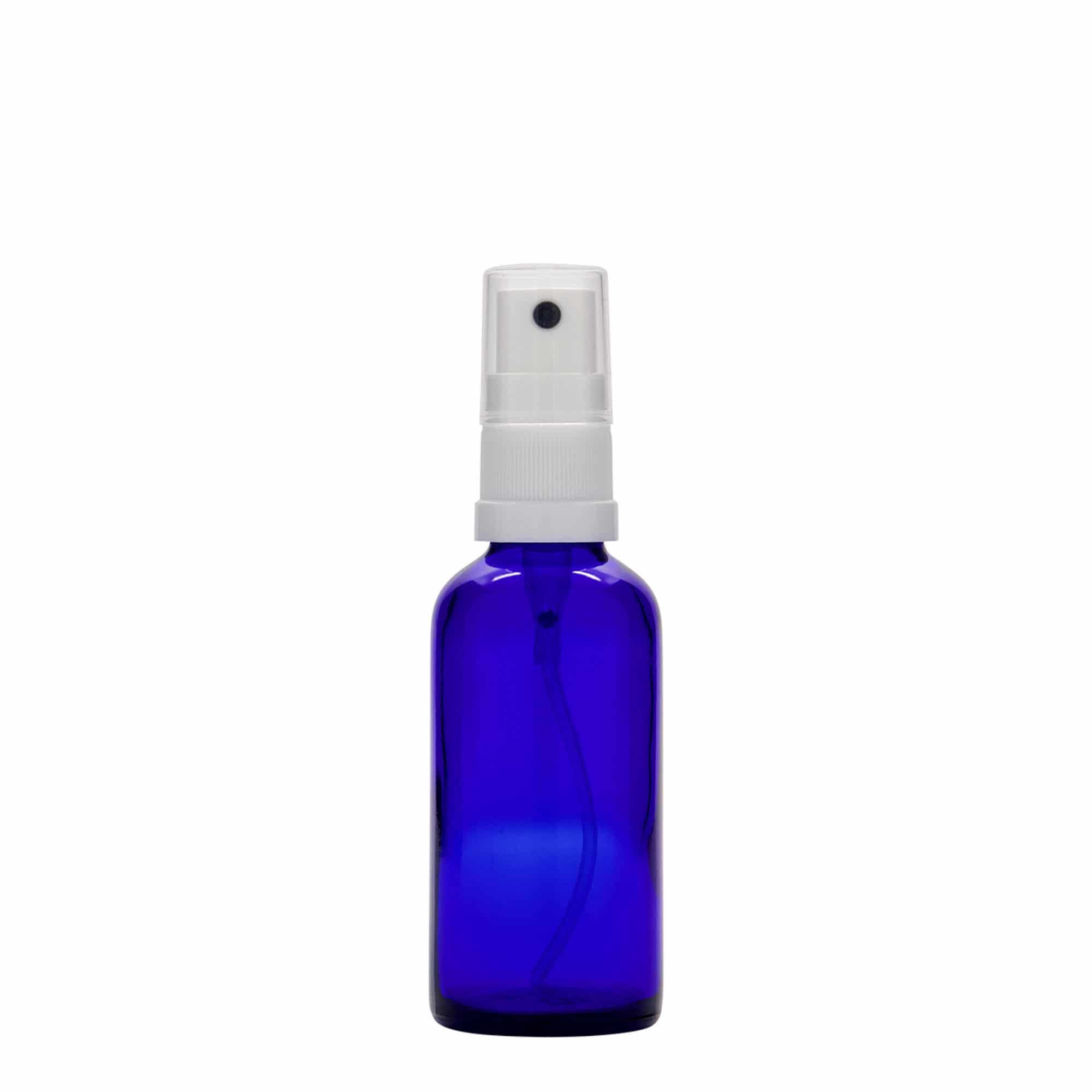50 ml Sprühflasche Medizin, Glas, royalblau, Mündung: DIN 18 50 ml Sprühflasche Medizin, Glas, royalblau, Mündung: DIN 18