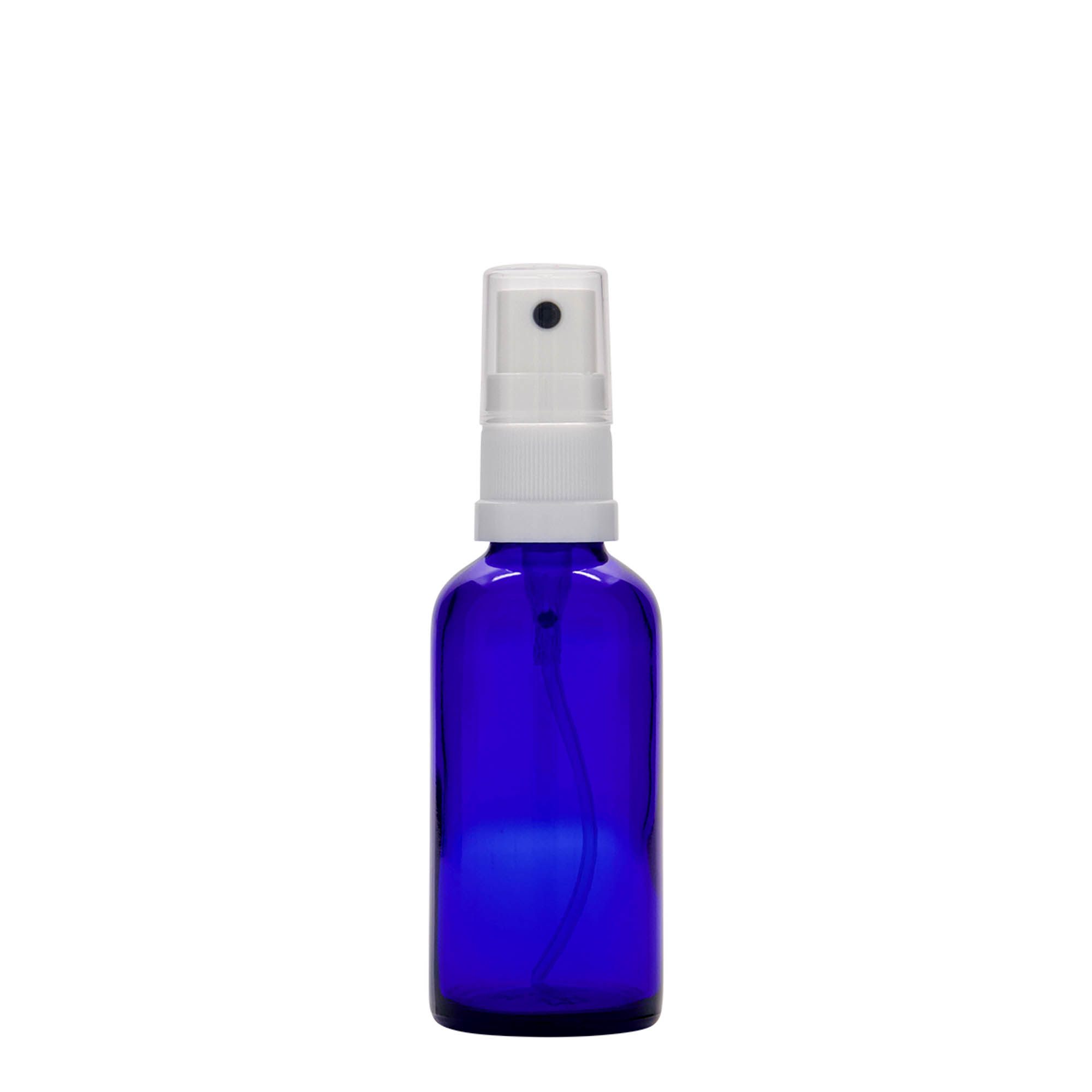 50 ml Sprühflasche Medizin, Glas, royalblau, Mündung: DIN 18 50 ml Sprühflasche Medizin, Glas, royalblau, Mündung: DIN 18