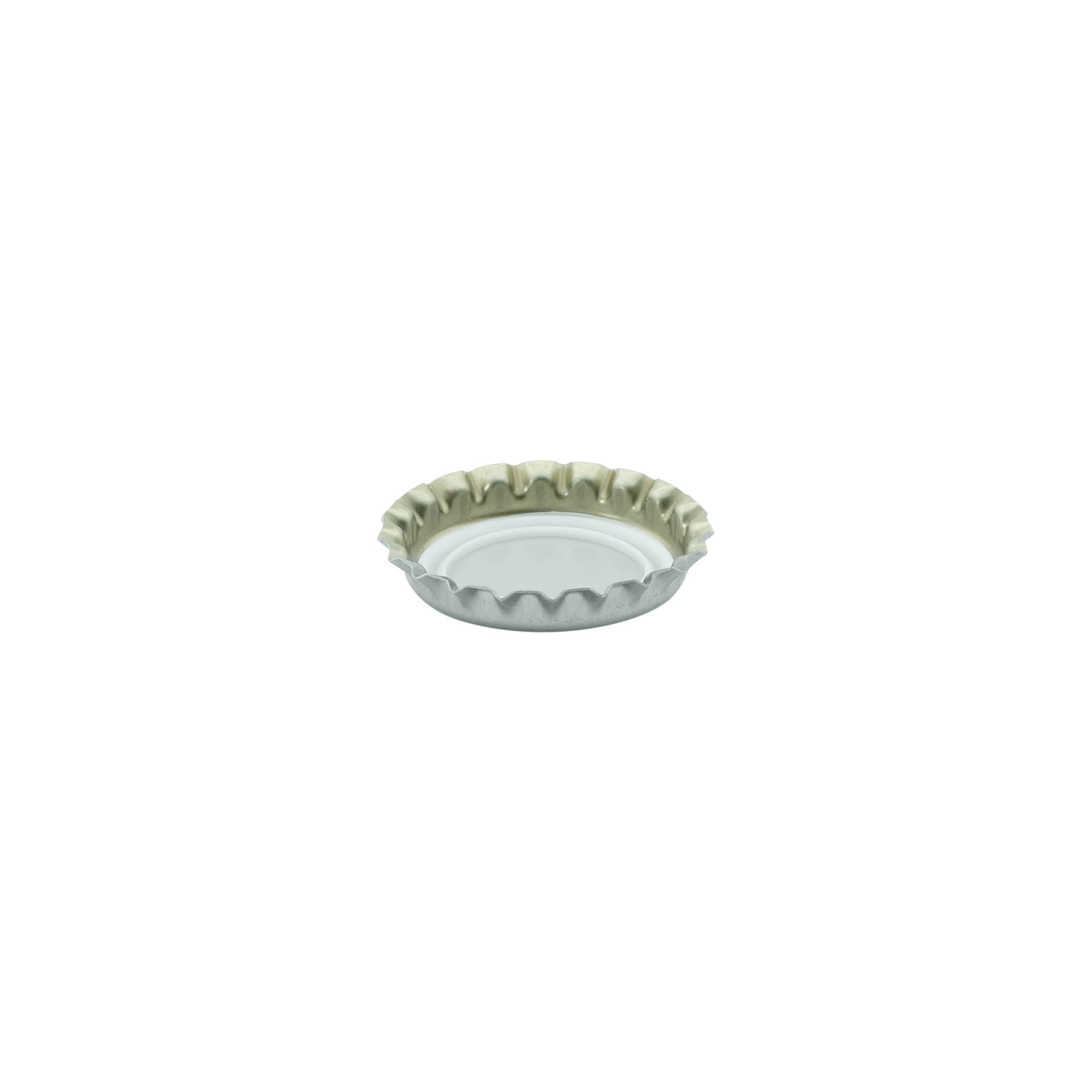 Kronkorken 26 mm, Metall, silber Kronkorken 26 mm, Metall, silber