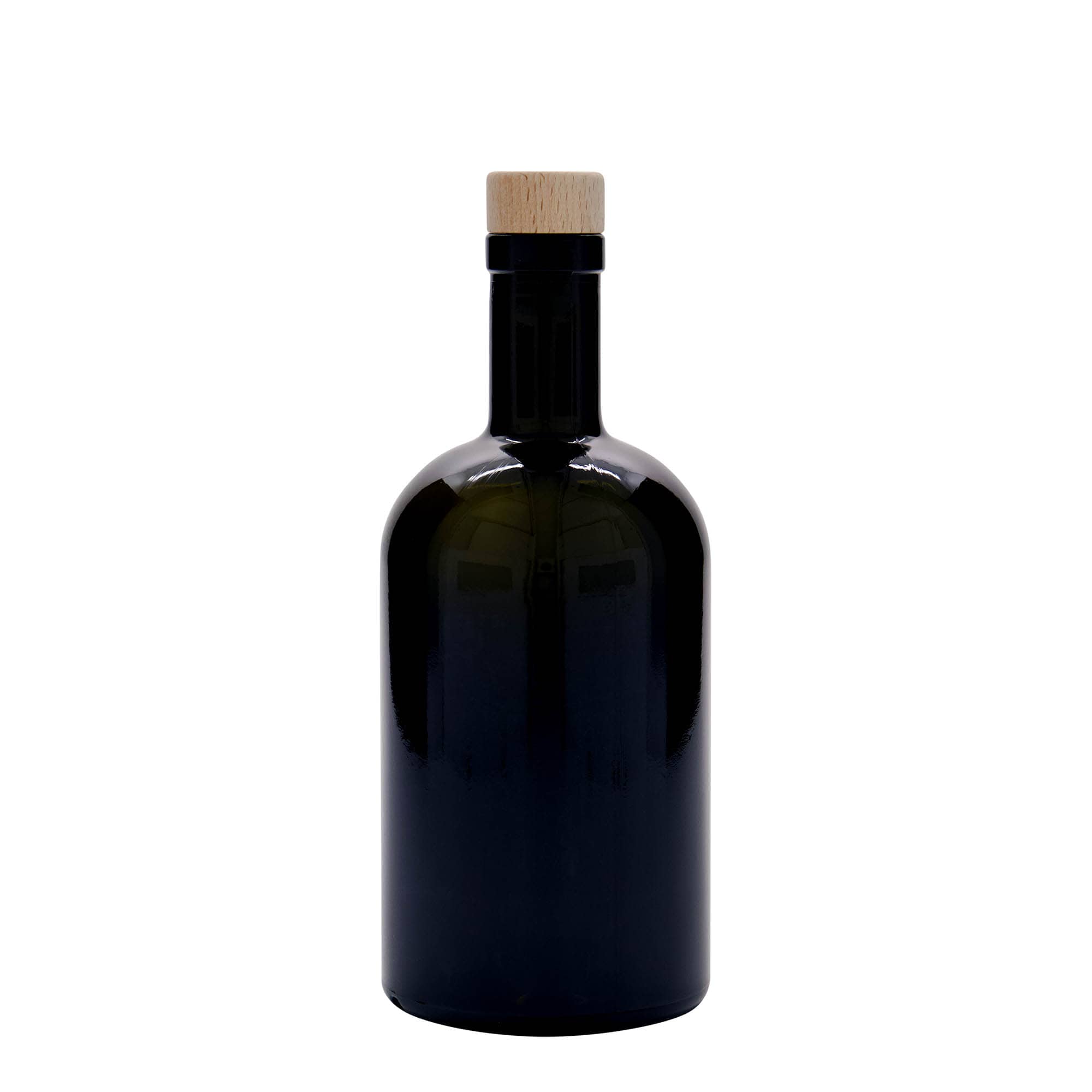 500 ml Glasflasche «Farmacia», antikgrün, Mündung: Kork