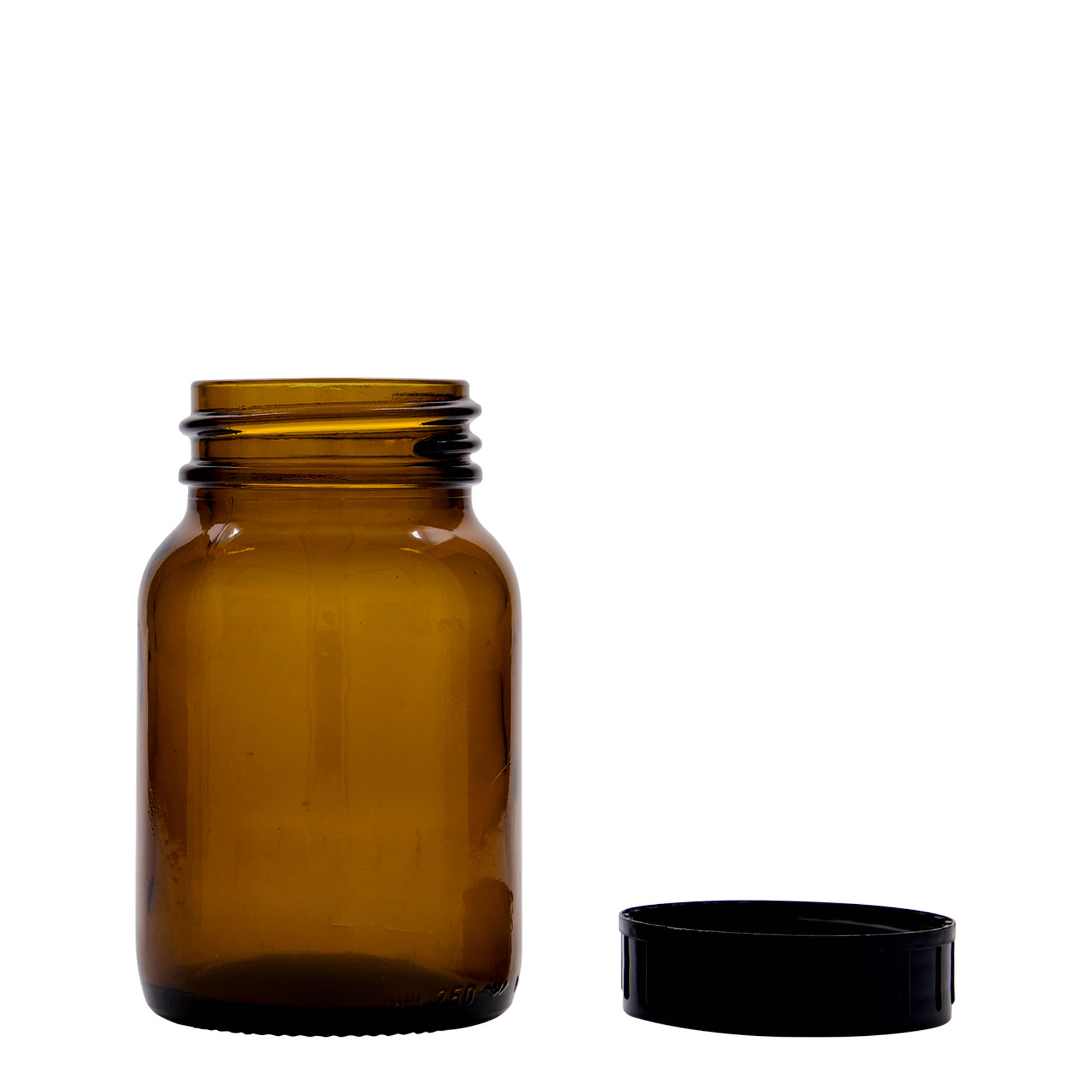 250 ml Weithalsglas, braun, Mündung: DIN 55 250 ml Weithalsglas, braun, Mündung: DIN 55