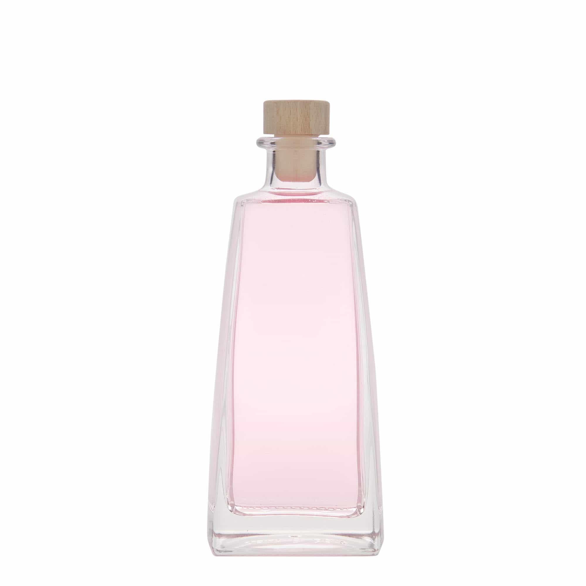 350 ml Glasflasche 'Timmy', rechteckig, Mündung: Kork