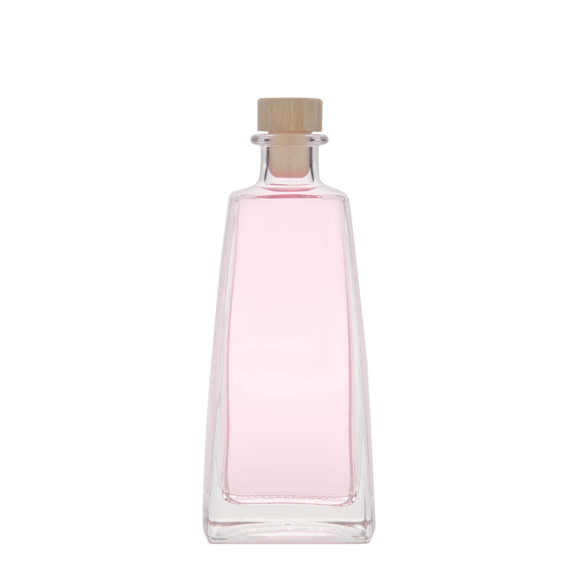 350 ml Glasflasche «Timmy», rechteckig, Mündung: Kork