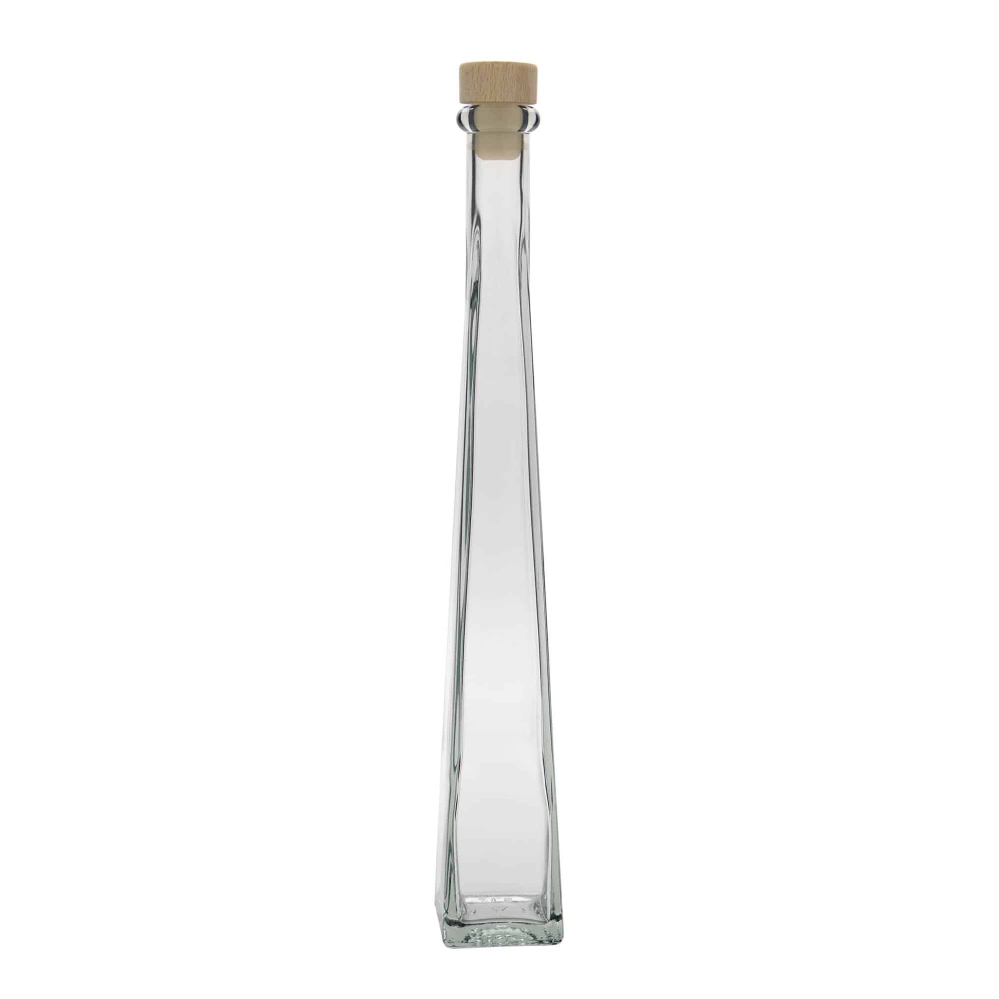 200 ml Glasflasche «Dama Quadrato», quadratisch, Mündung: Kork