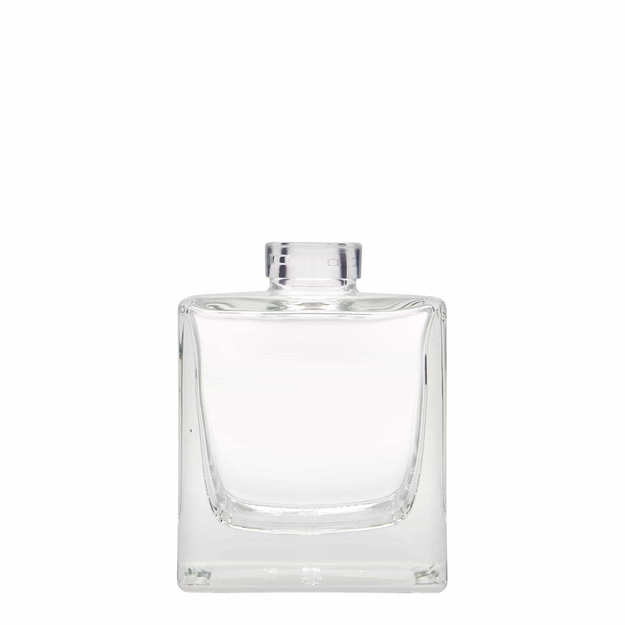 200 ml Glasflasche 'Cube', quadratisch, Mündung: Kork 200 ml Glasflasche 'Cube', quadratisch, Mündung: Kork