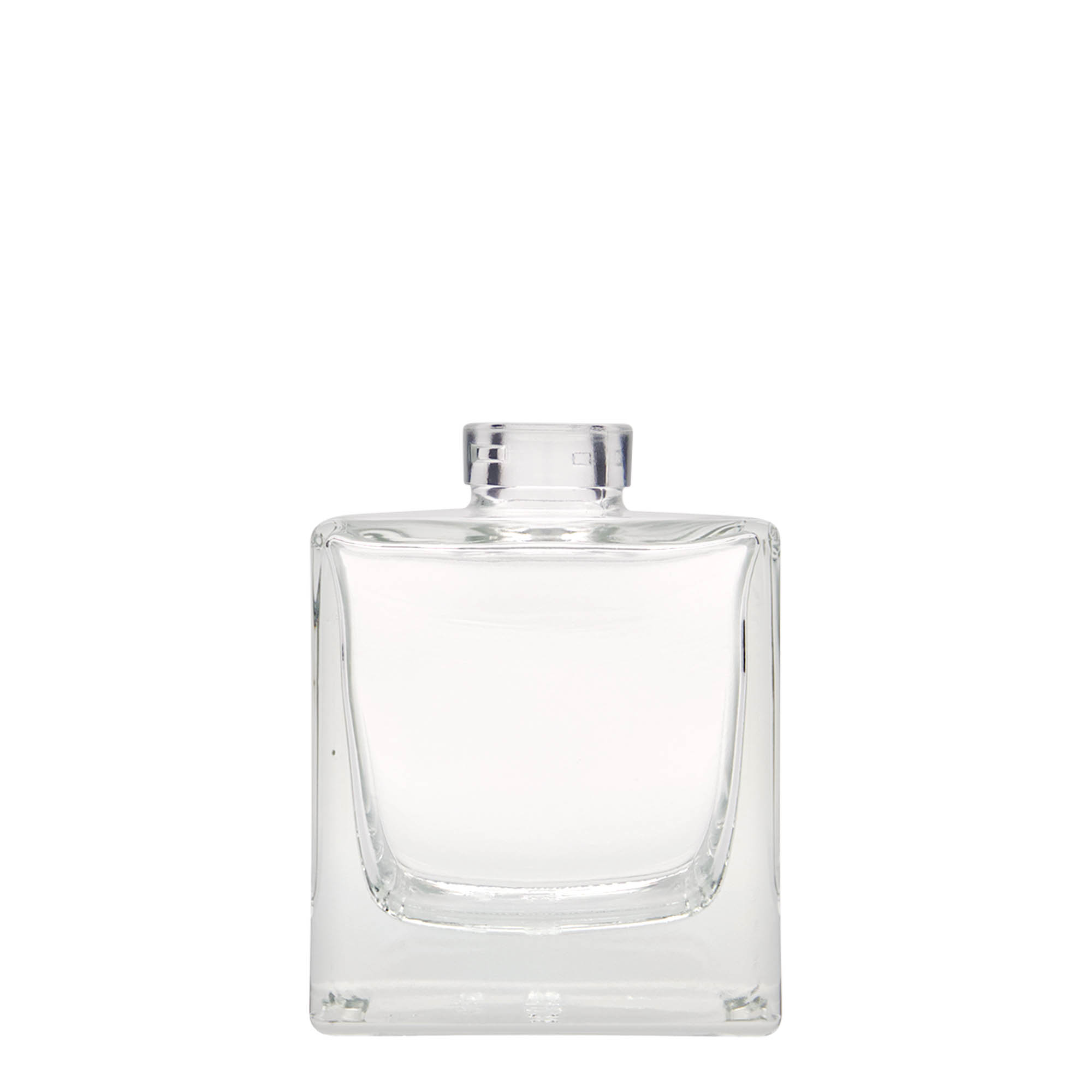 200 ml Glasflasche 'Cube', quadratisch, Mündung: Kork