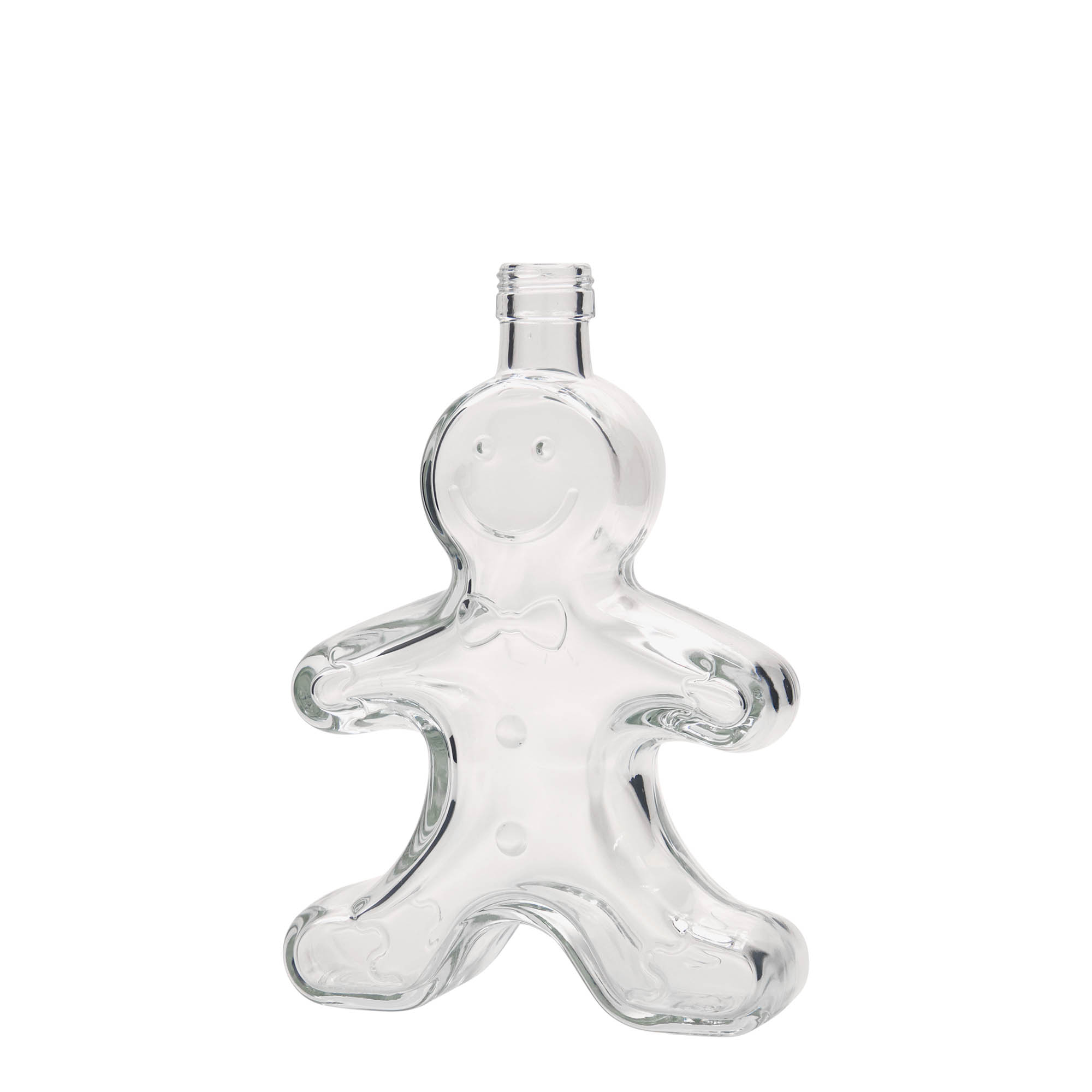 250 ml Glasflasche «Lebkuchenmann», Mündung: PP 24