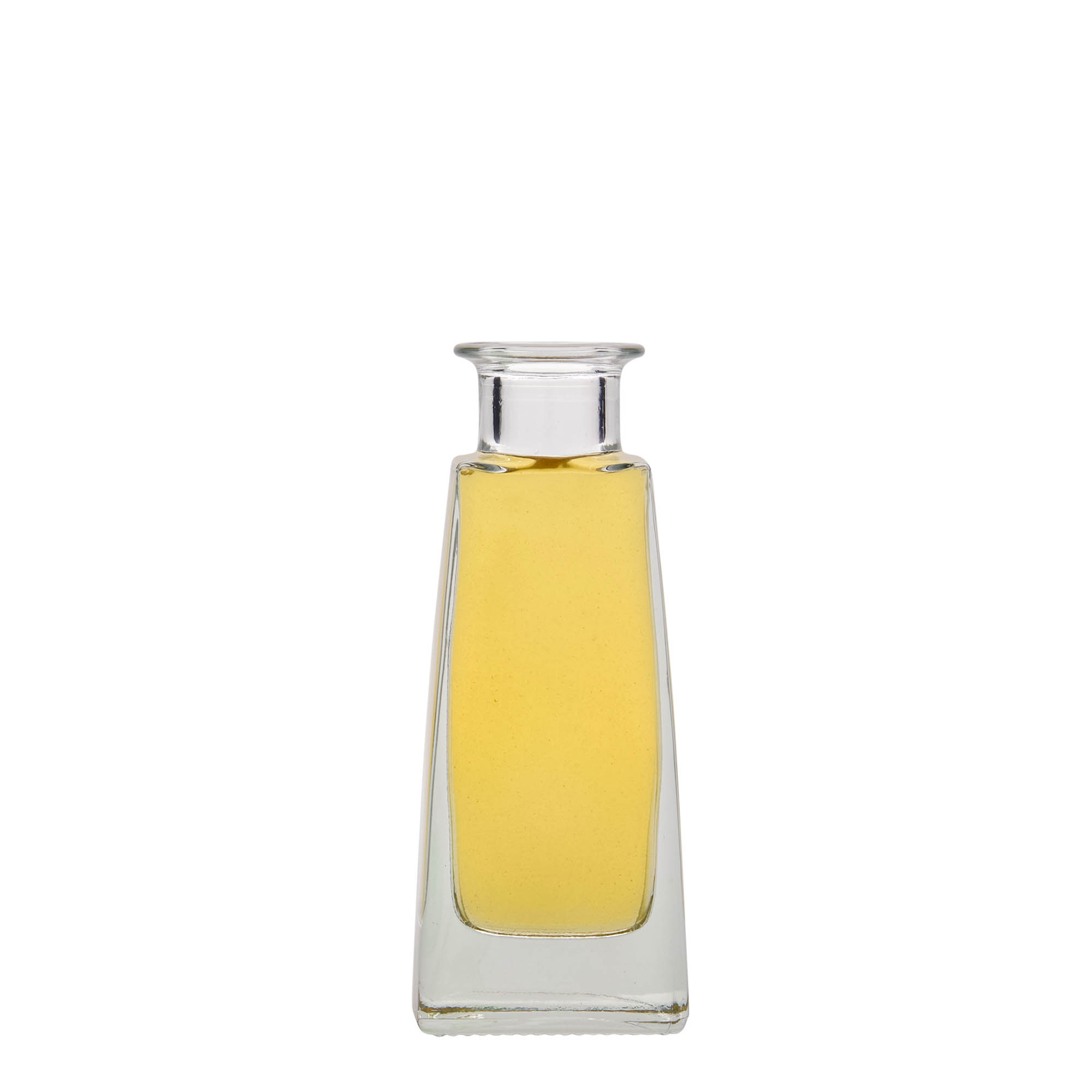 100 ml Glasflasche «Timmy», rechteckig, Mündung: Kork