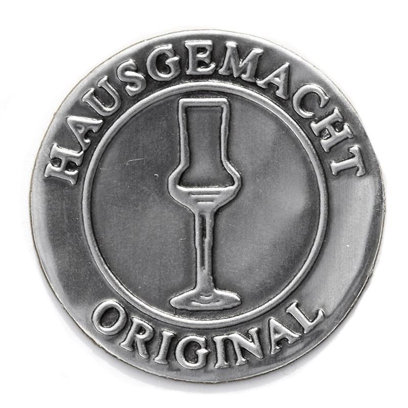 Zinnetikett 'Original Hausgemacht', rund, Metall, silber Zinnetikett 'Original Hausgemacht', rund, Metall, silber