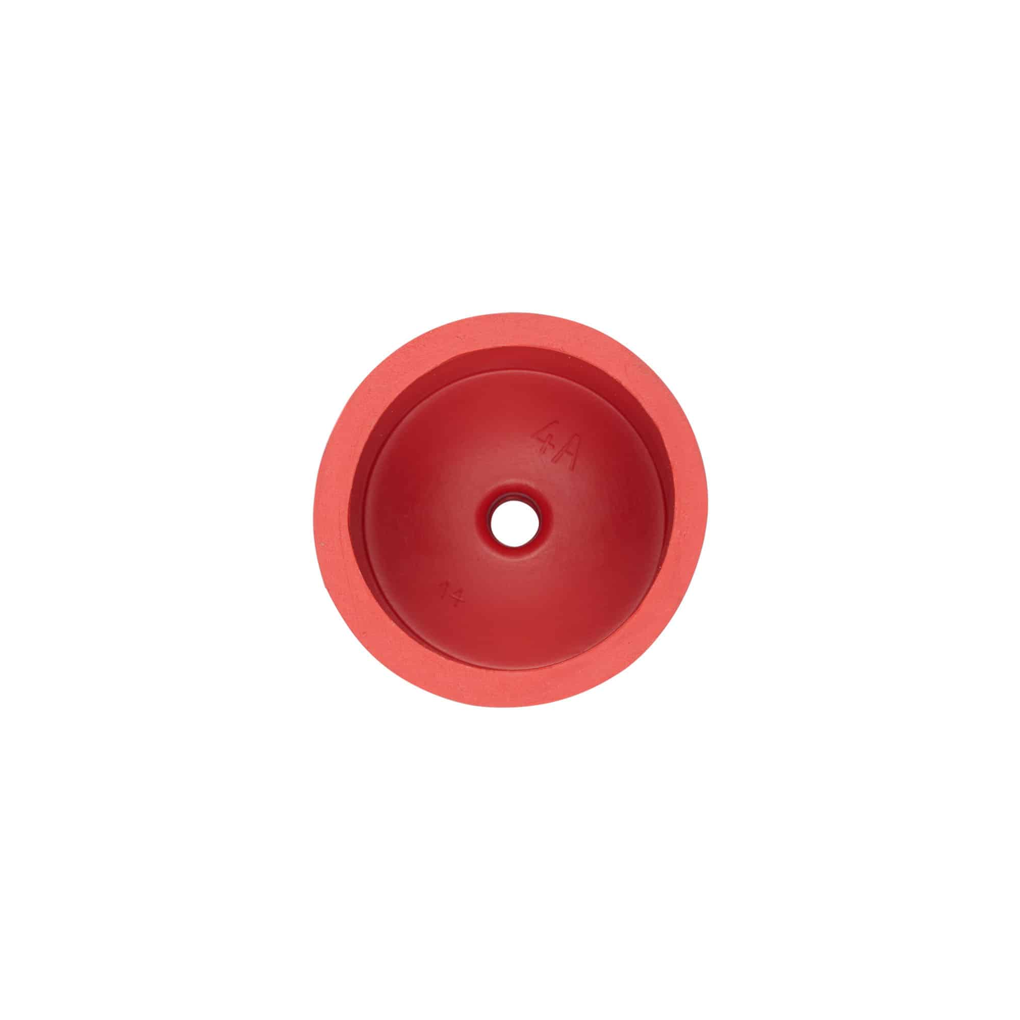 Gärkappe Typ 4a, Gummi, rot