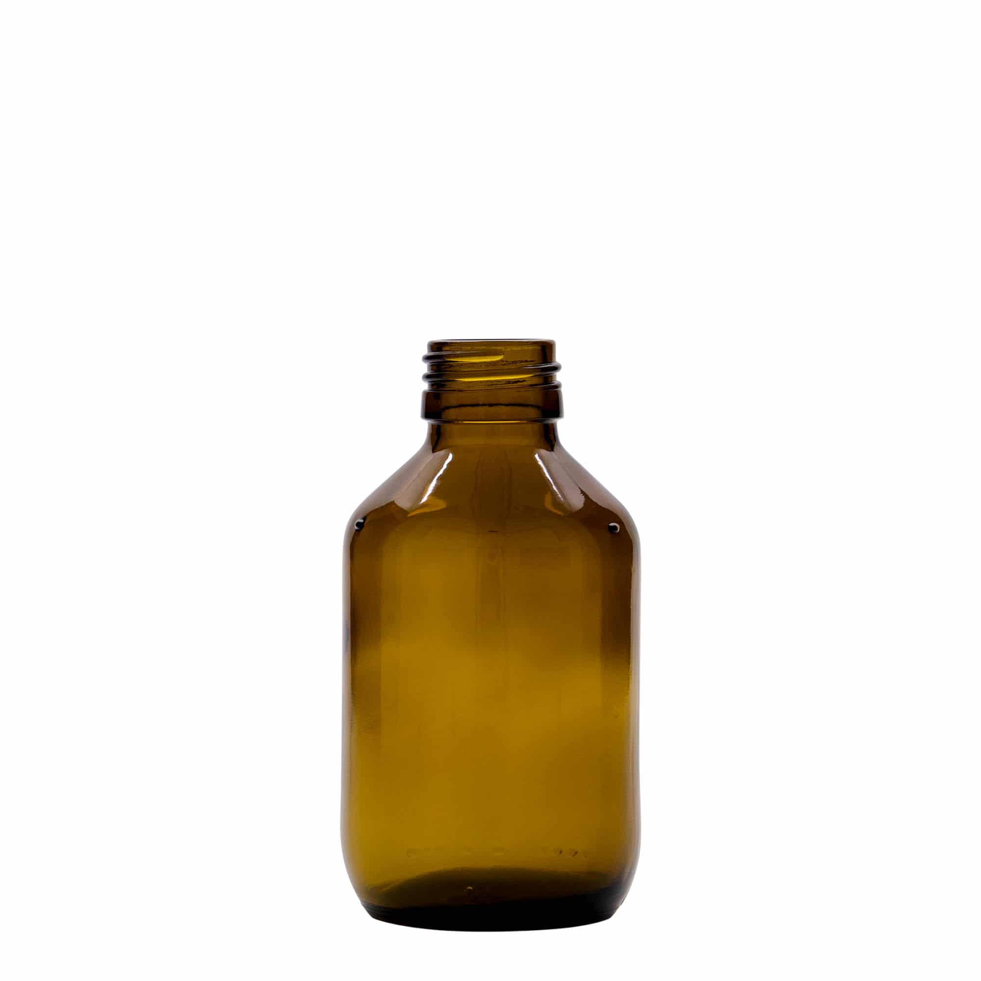 150 ml Medizinflasche, braun, Glas, Mündung: PP 28 150 ml Medizinflasche, braun, Glas, Mündung: PP 28