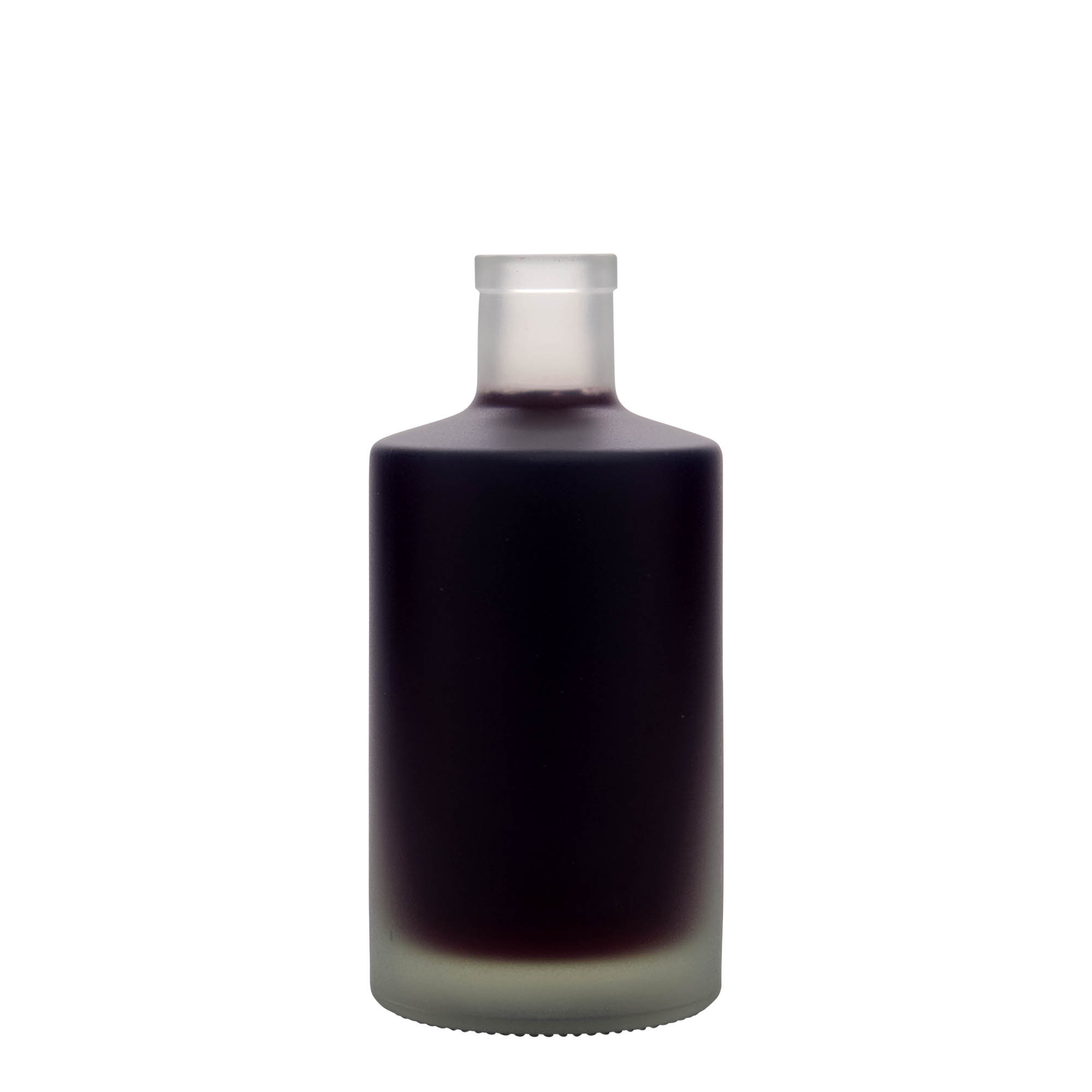500 ml Glasflasche 'Caroline', geeist, Mündung: Kork 500 ml Glasflasche 'Caroline', geeist, Mündung: Kork