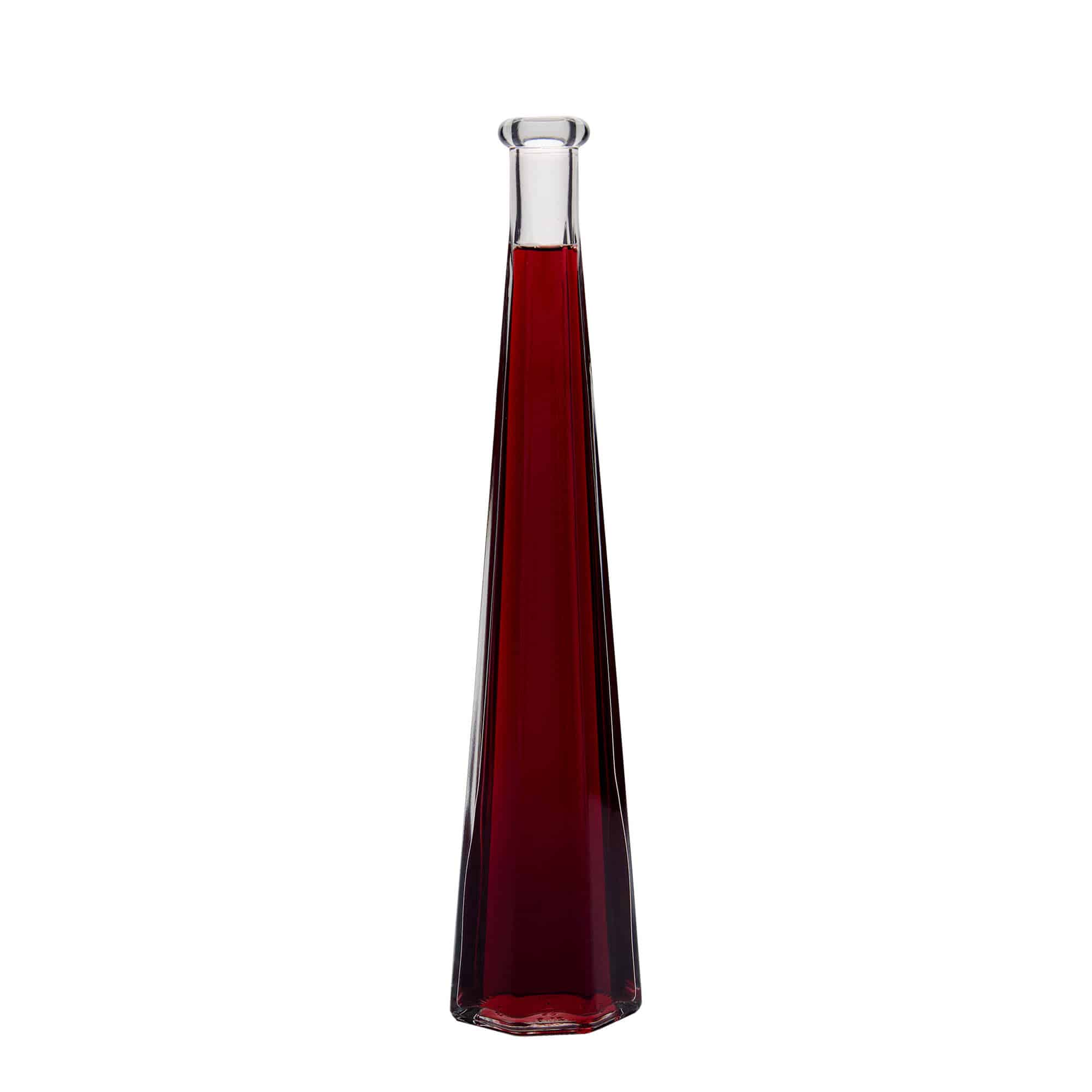 200 ml Glasflasche «Dama Sexta», sechseckig, Mündung: Kork
